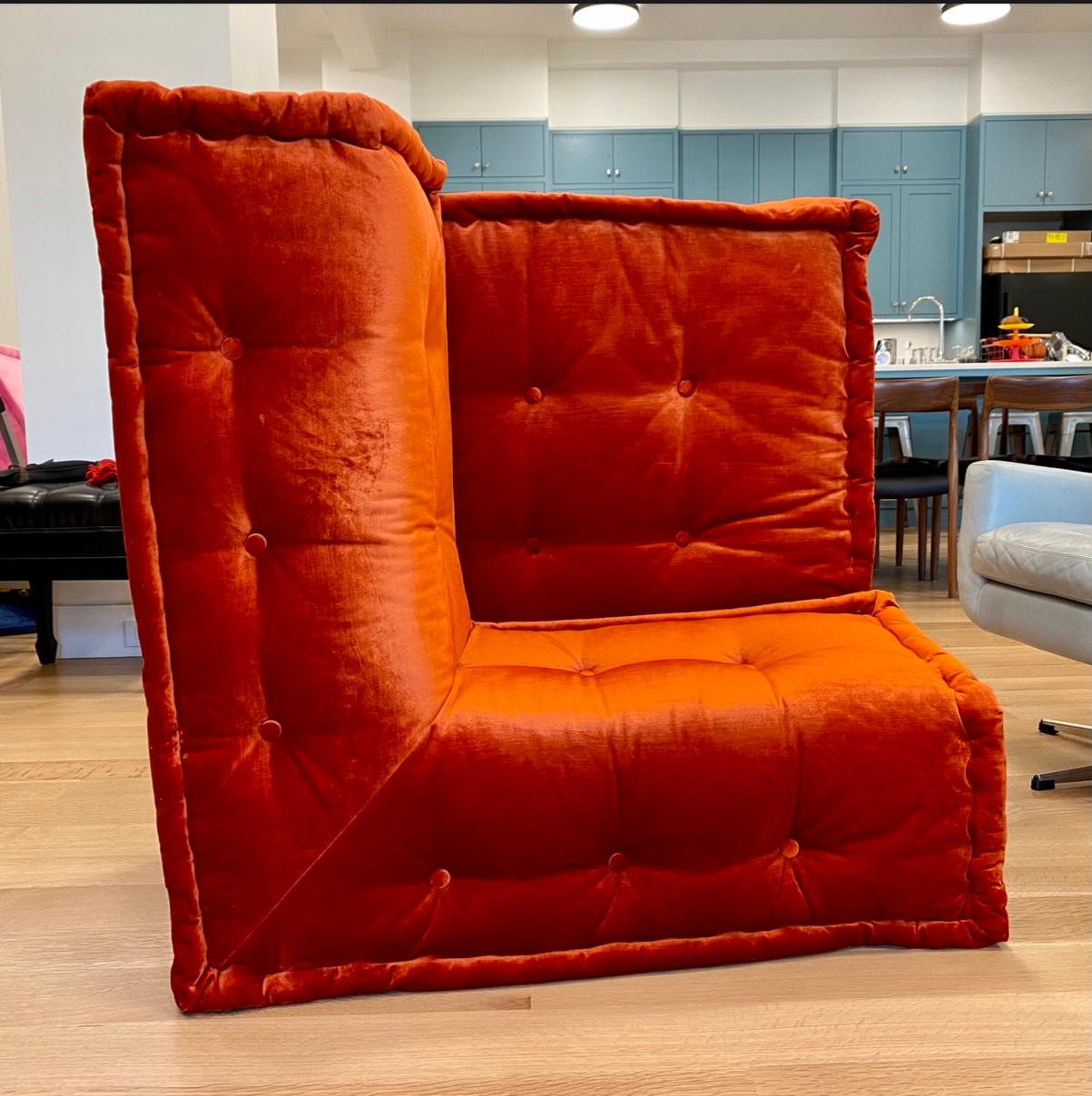 Modulares Sofa Le Mah Jong Hans Hopfer Roche Bobois Missoni aus Seidensamt, Kord im Angebot 3