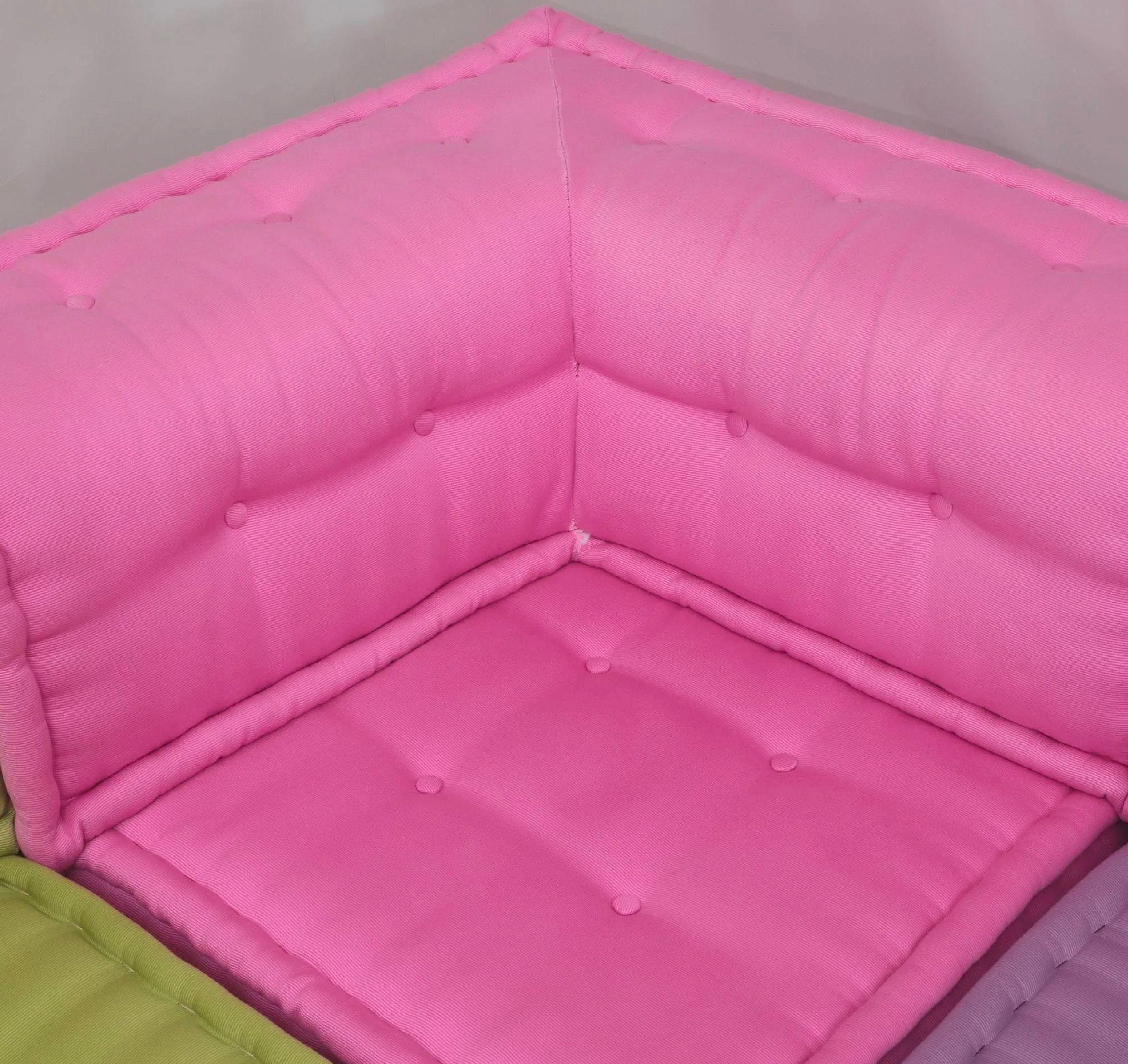 Modulares Sofa-Set, Jong Roche Bobois, maßgefertigt, Frühlingspastell, Le Mah Jong im Zustand „Relativ gut“ im Angebot in Brooklyn, NY