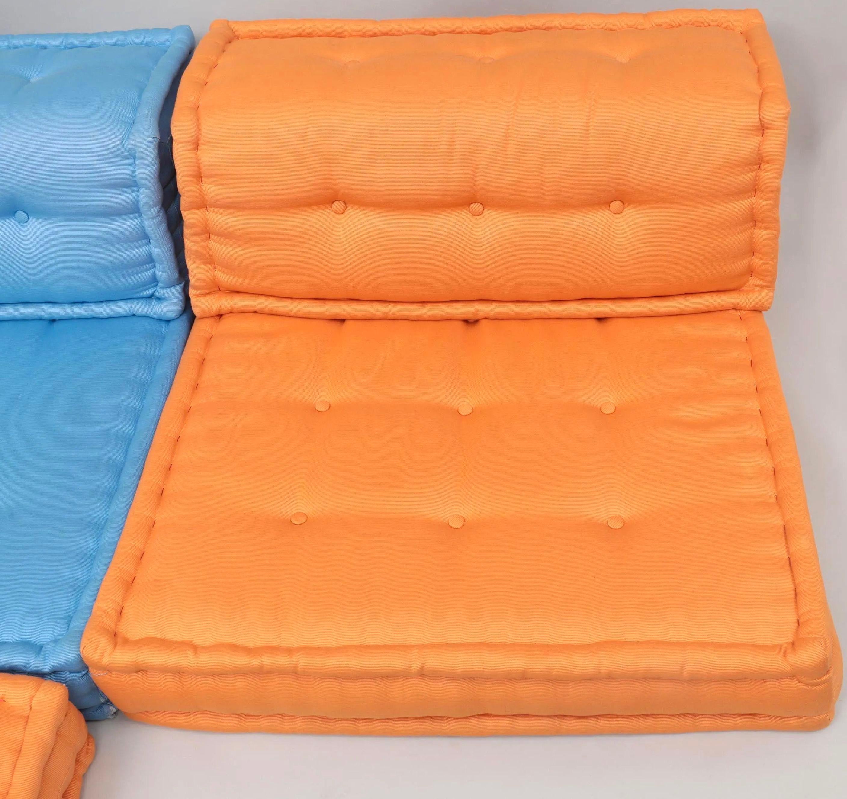 Le Mah Jong Roche Bobois Custom Springtime Pastel Modular Sofa Sectional Set For Sale 2