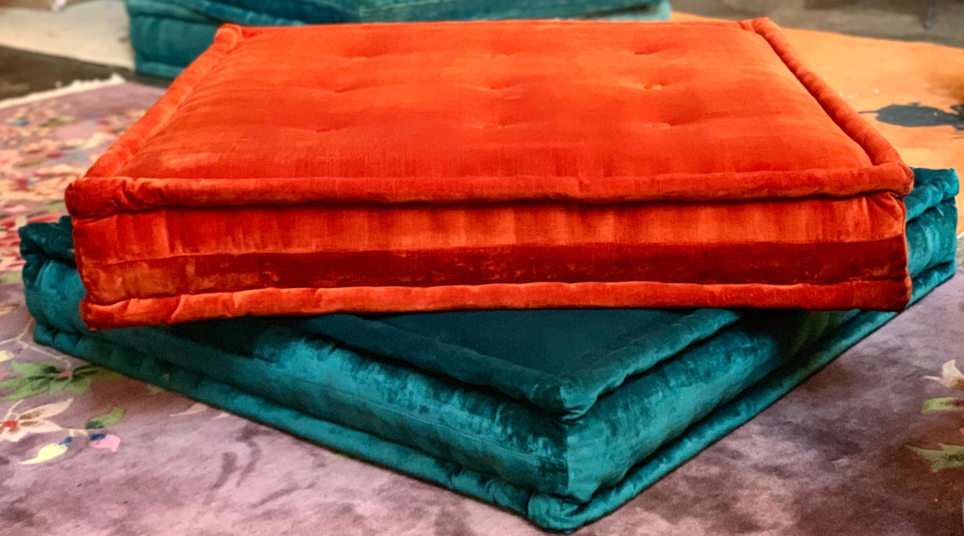 teal and orange furniture