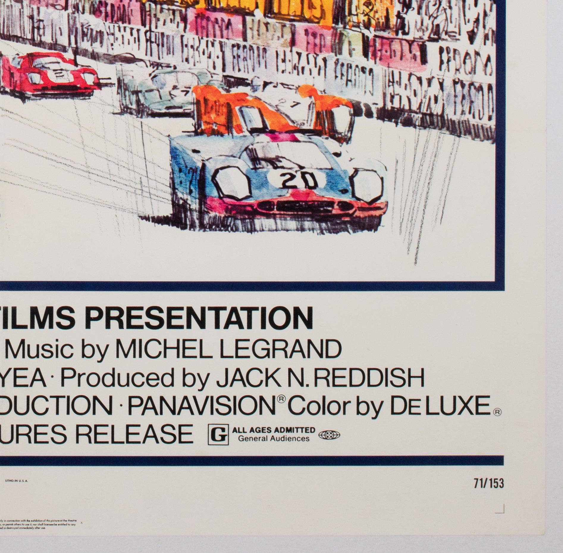Le Mans 1971 Affiche 1 feuille, Tom Jung en vente 2