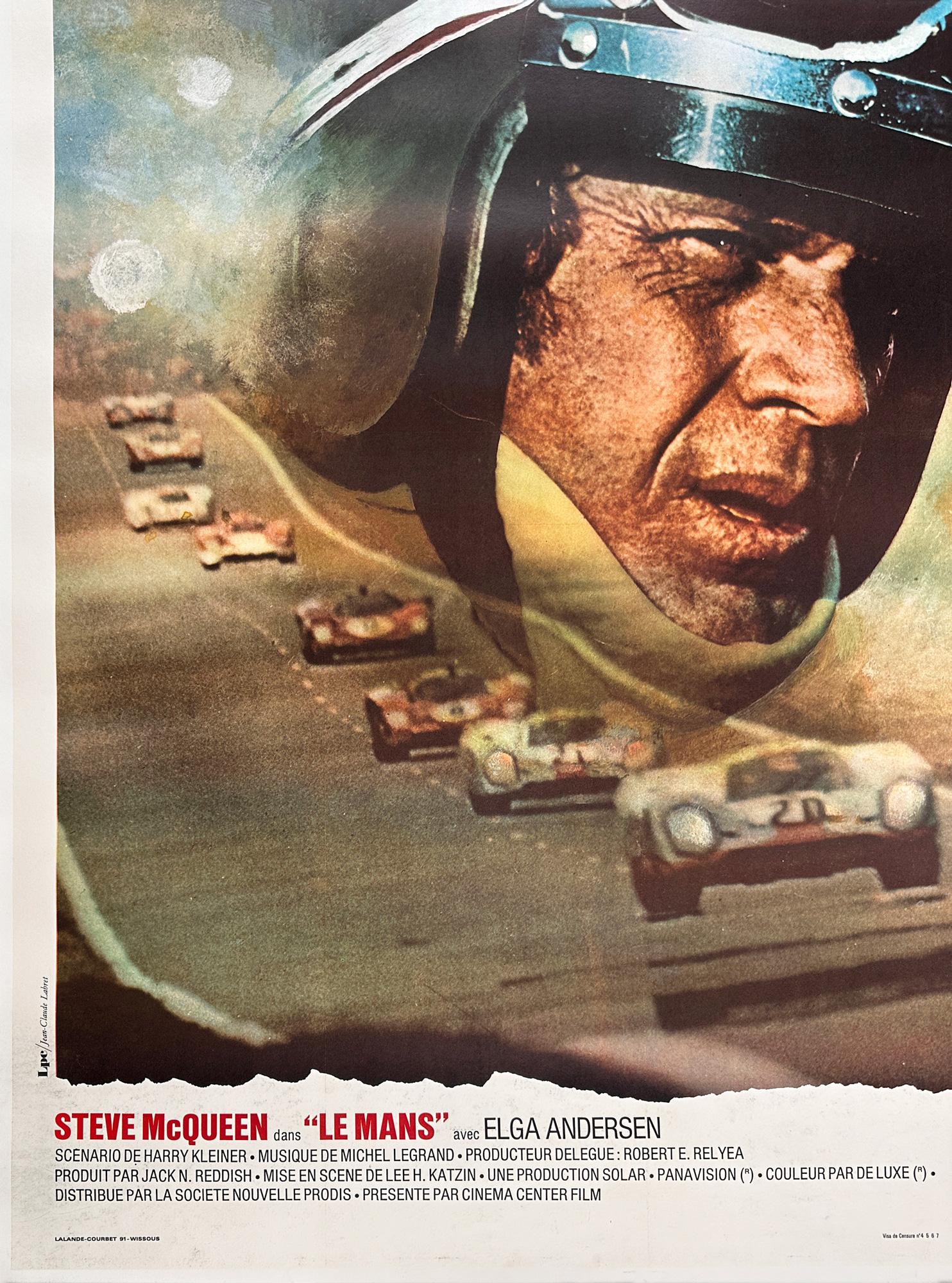LE MANS  R1971 Cartel de Gran Película Francesa, RENE FERRACCI Francés en venta