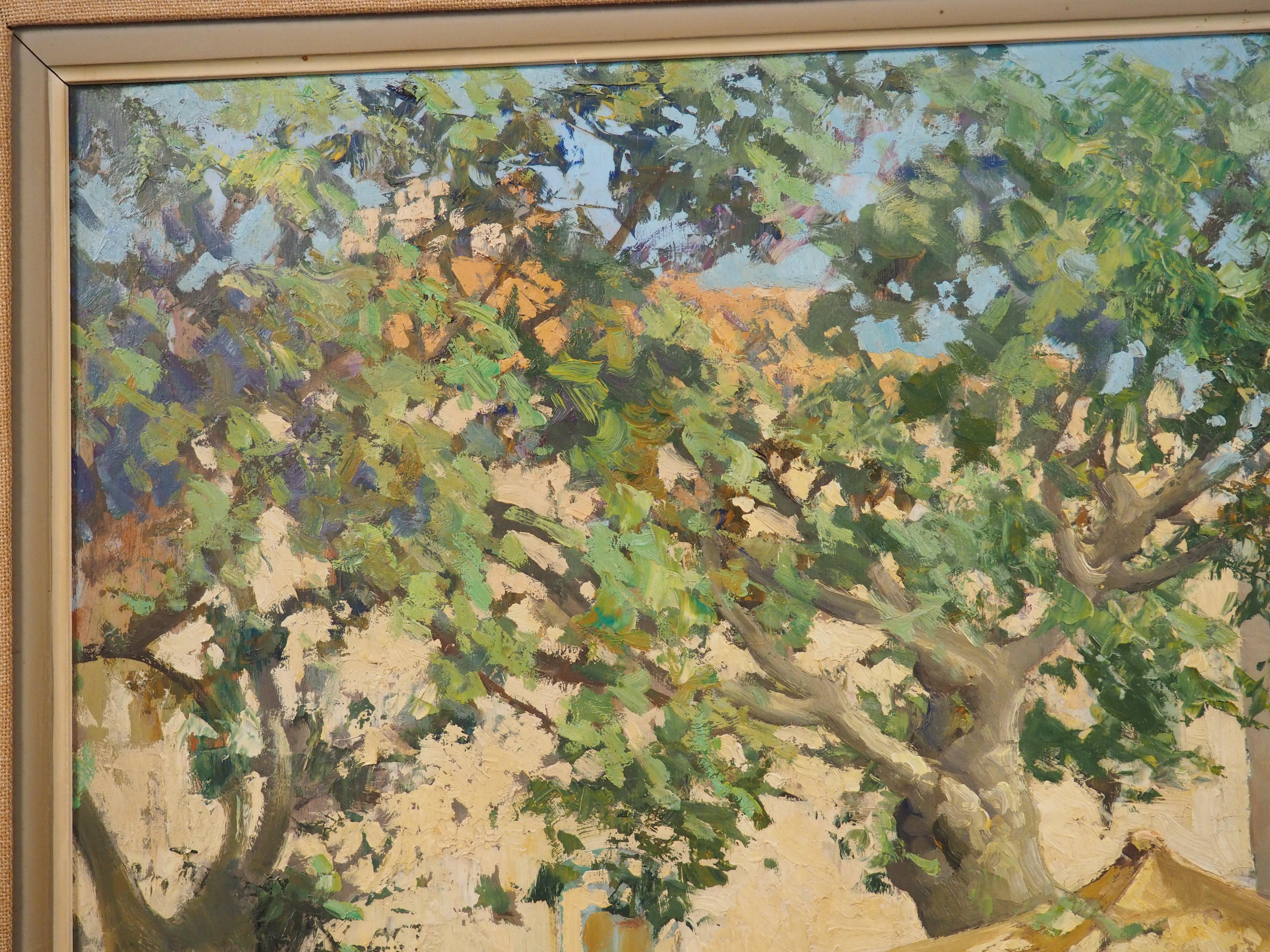 Le Marché d'Arles, Der Markt in Arles, Frankreich, Öl auf Leinwand Gemälde, 20. im Angebot 3