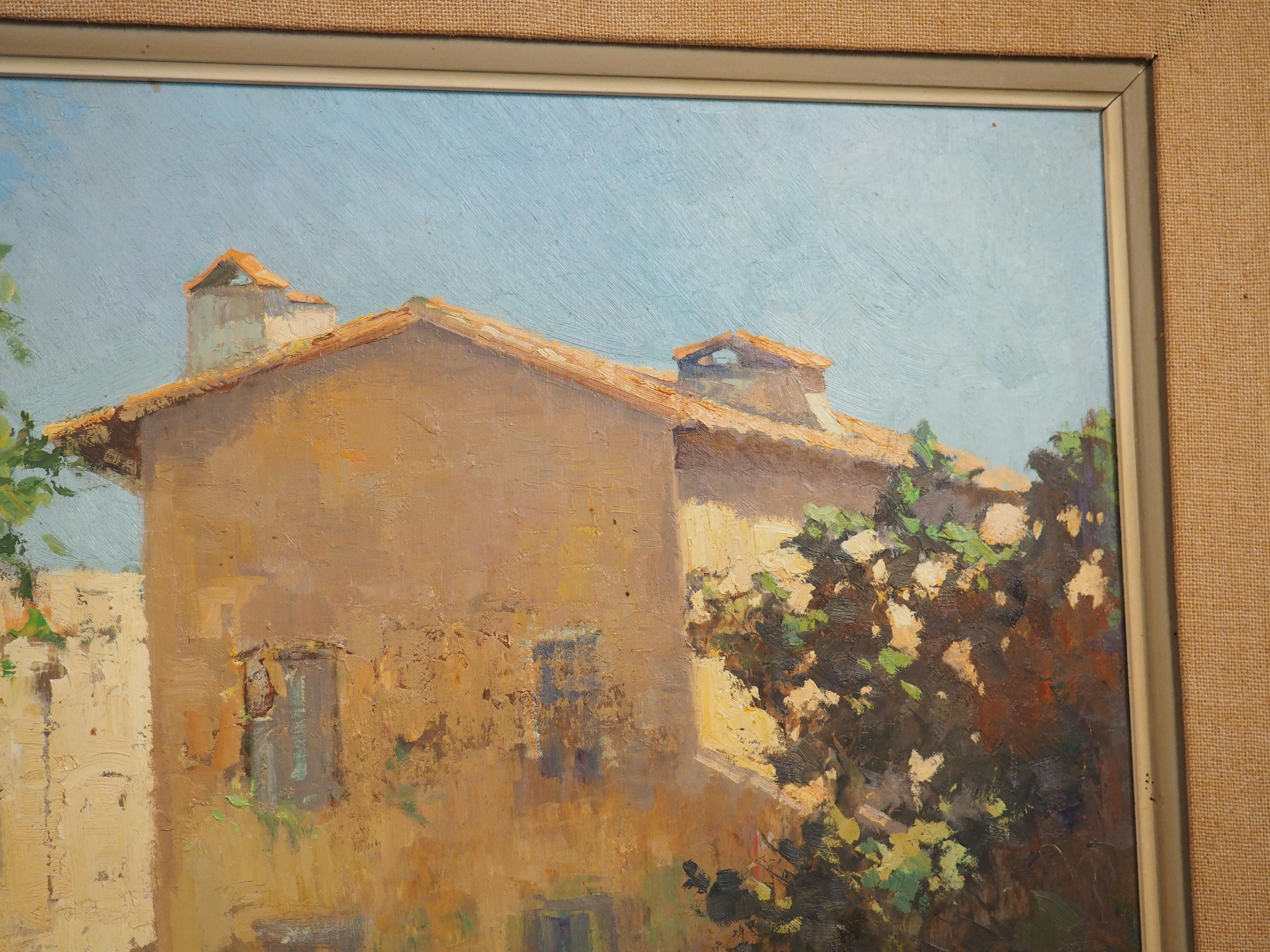 Le Marché d'Arles, Der Markt in Arles, Frankreich, Öl auf Leinwand Gemälde, 20. im Angebot 4