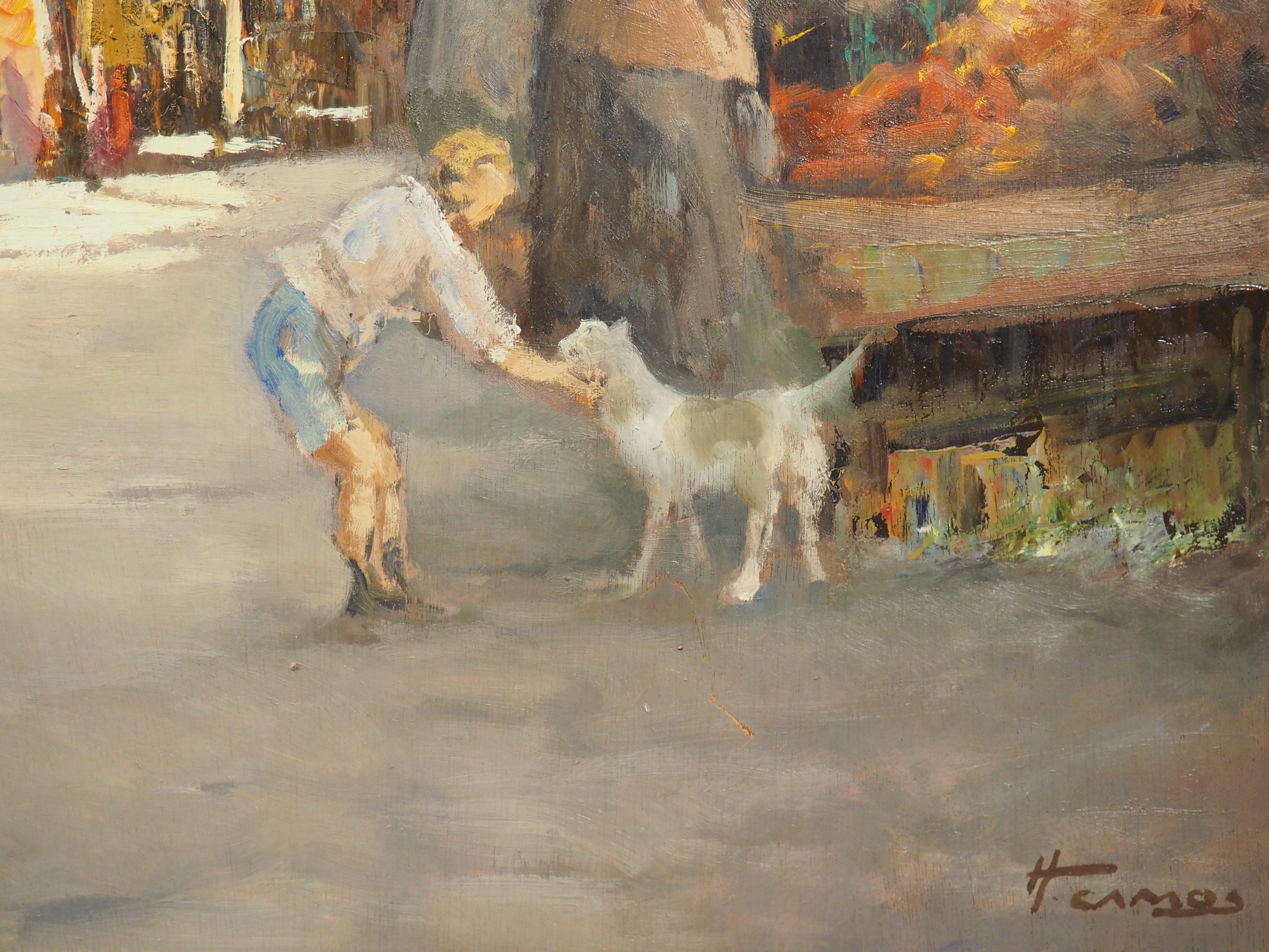 Le Marché d'Arles, Der Markt in Arles, Frankreich, Öl auf Leinwand Gemälde, 20. im Angebot 6