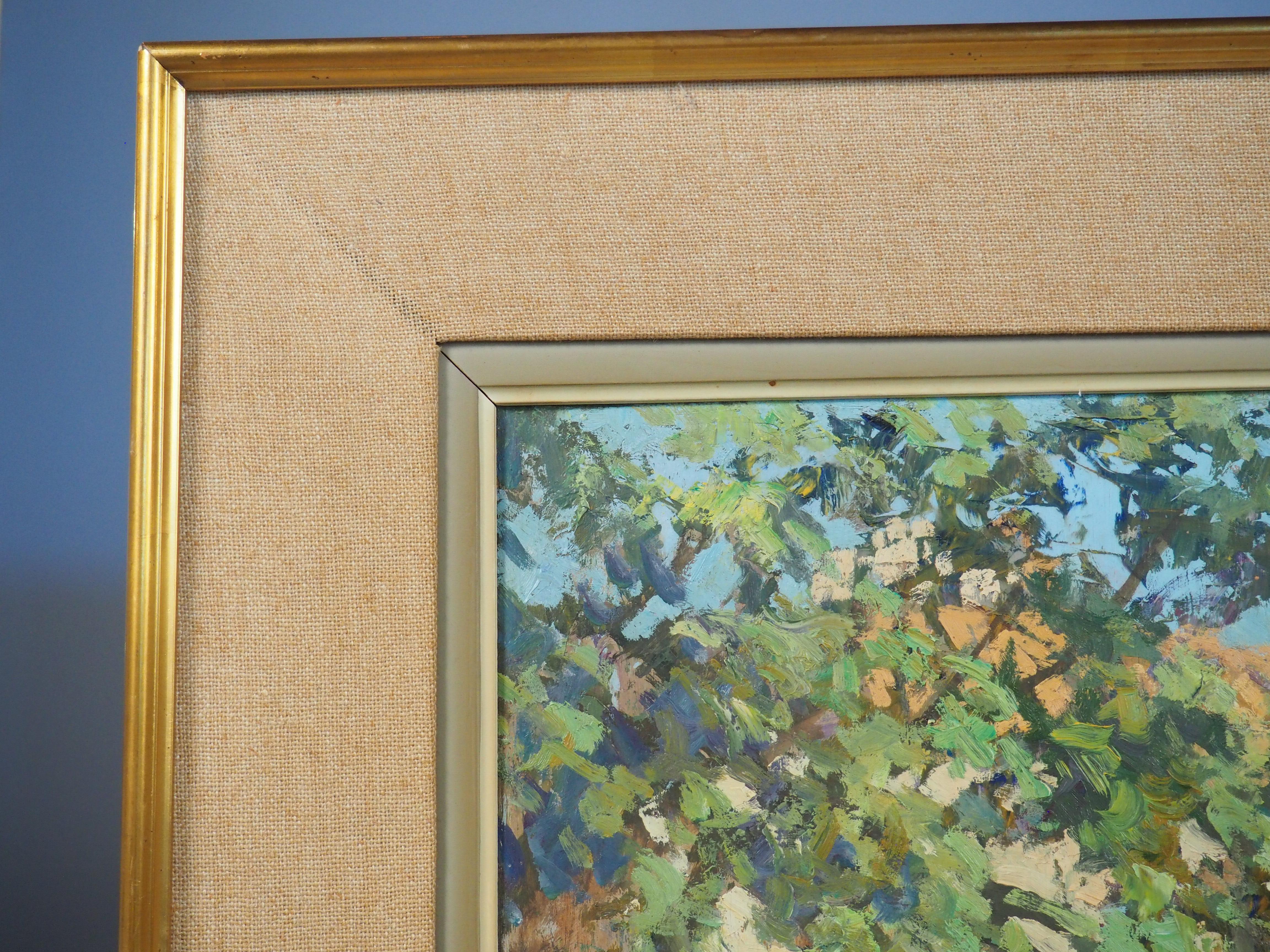 Le Marché d'Arles, Der Markt in Arles, Frankreich, Öl auf Leinwand Gemälde, 20. (20. Jahrhundert) im Angebot