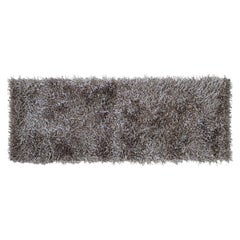 Contemporary Long Soft Hard-Wearing Thick Gray Rug by Deanna Comellini 80x200 cm