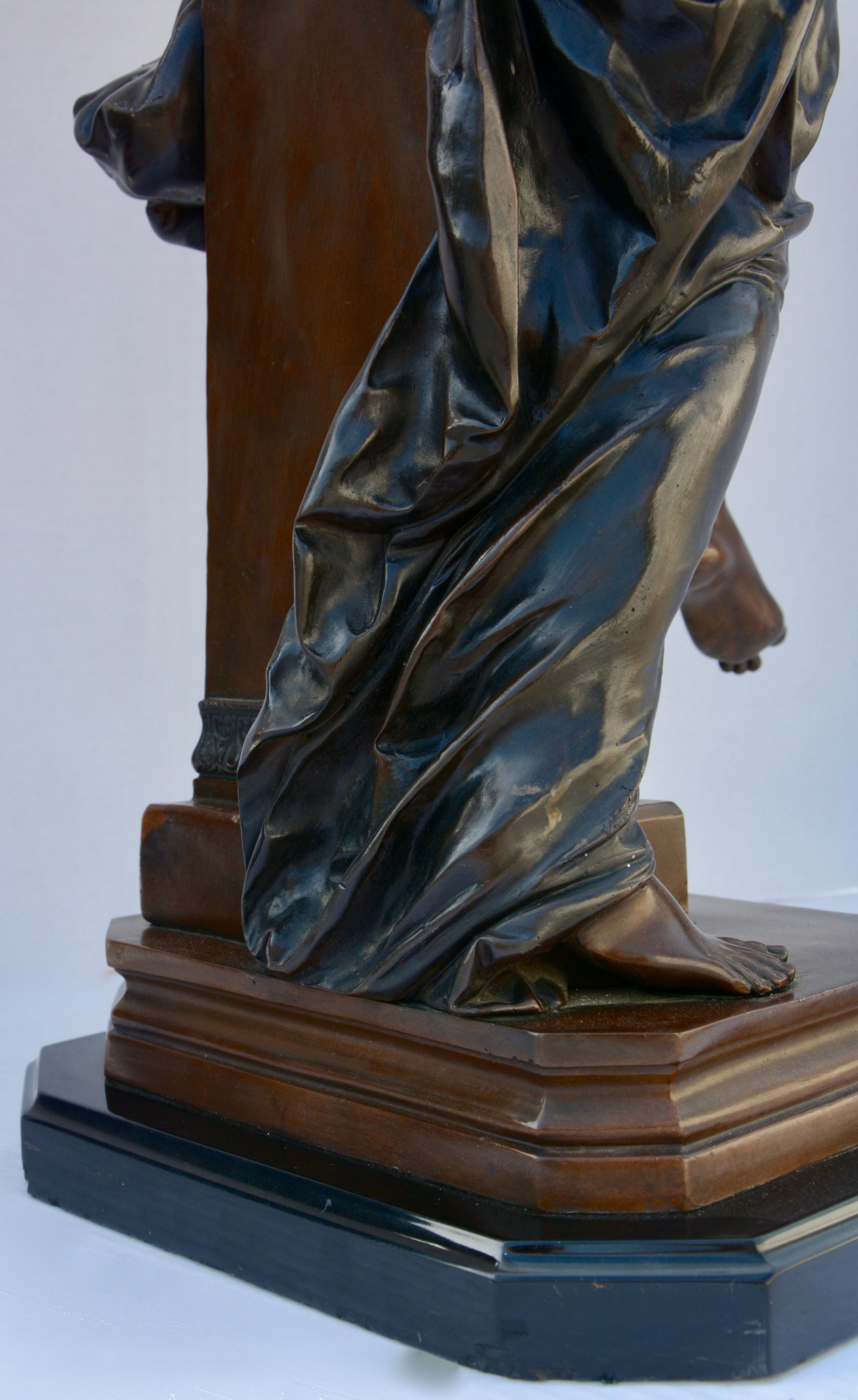 Le Melodie Bronze Statue by Albert-Ernest Carrier-Belleuse In Good Condition For Sale In Cookeville, TN