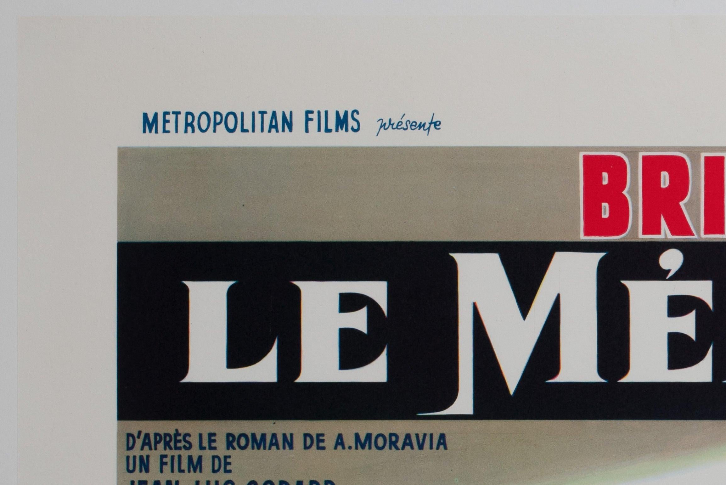 Belge Le Mepris 1963 Affiche du film belge en vente