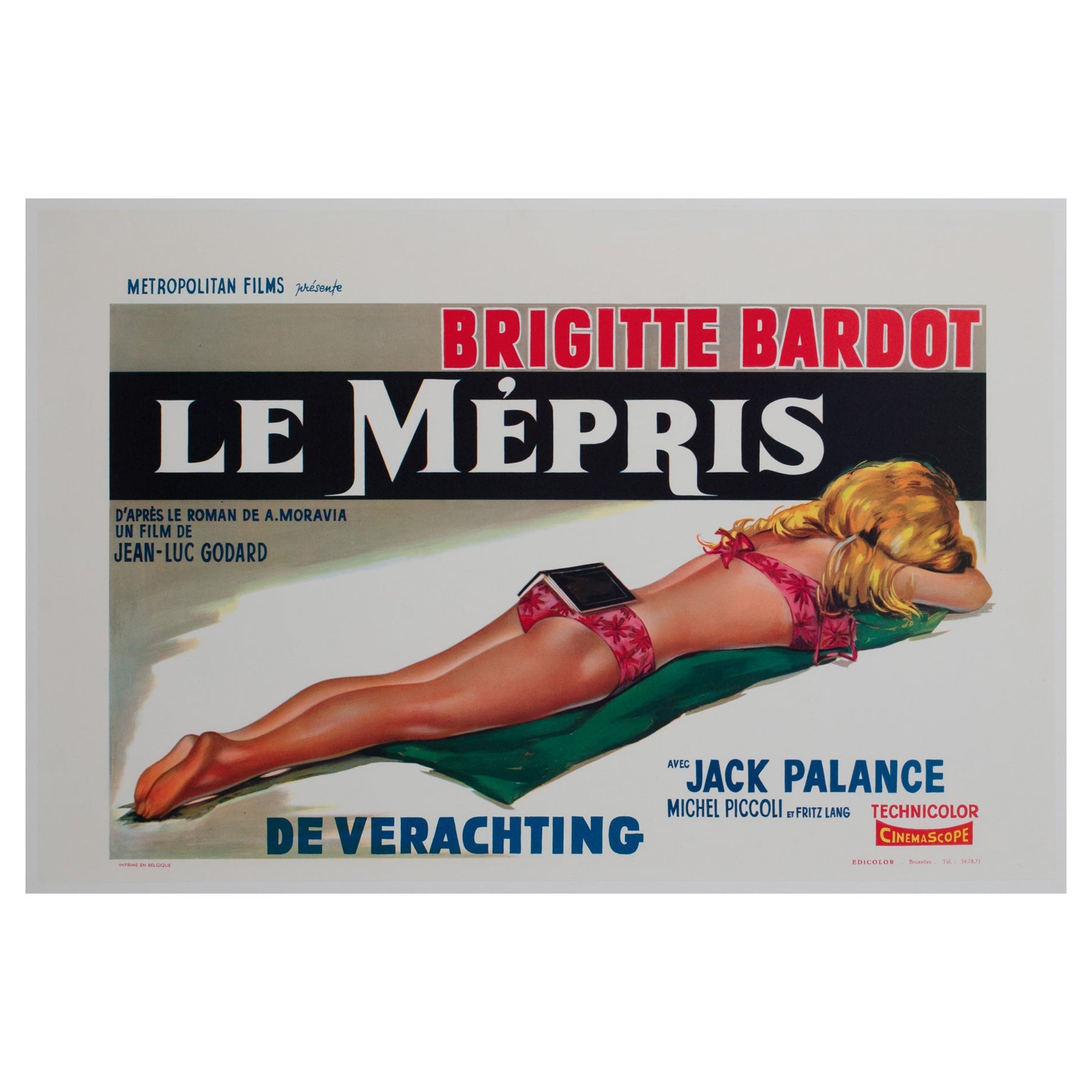 Le Mepris 1963 Cartel de película belga