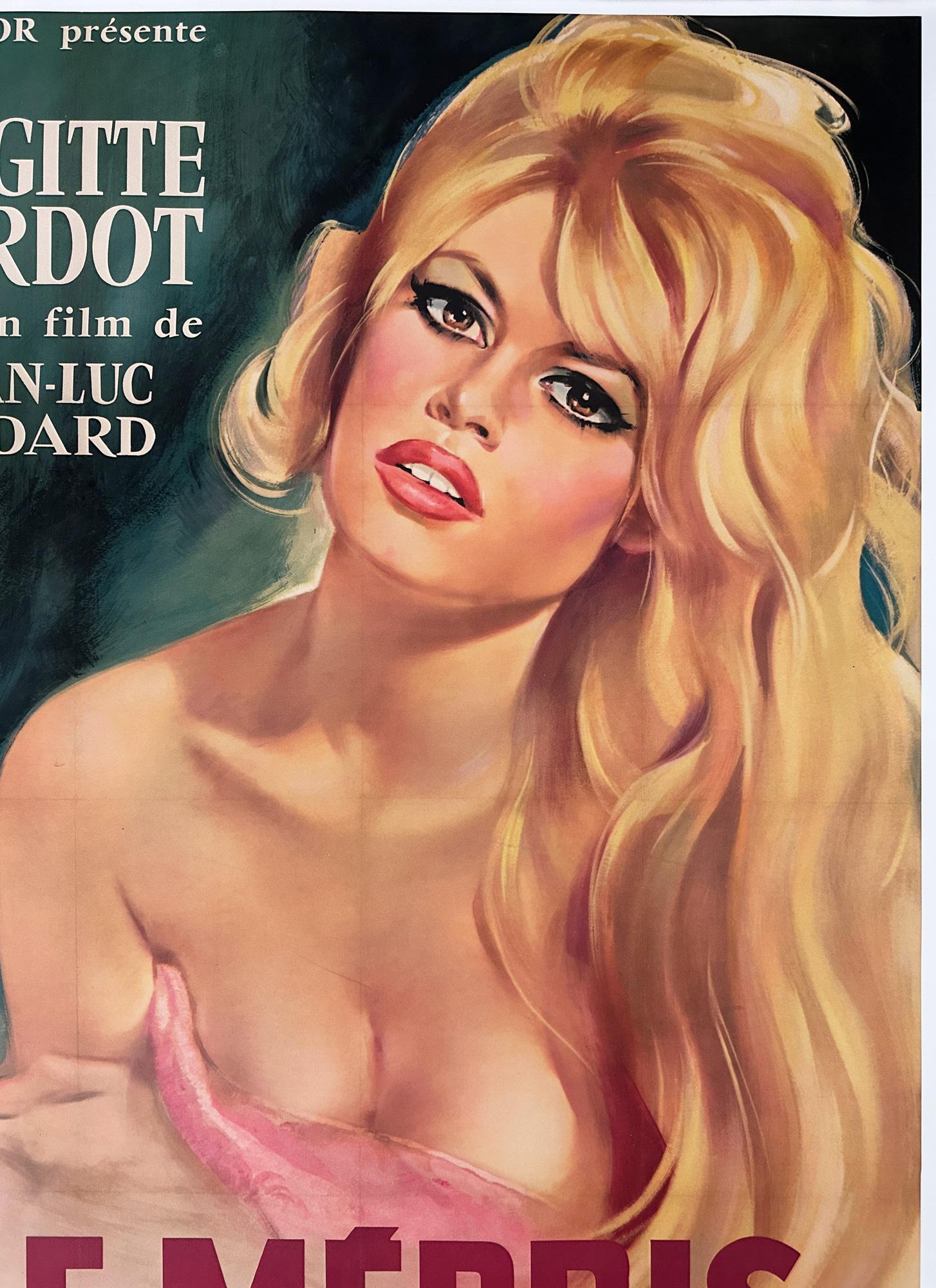 20th Century Le Mepris 1963 French Grande Film Poster, Georges Allard For Sale