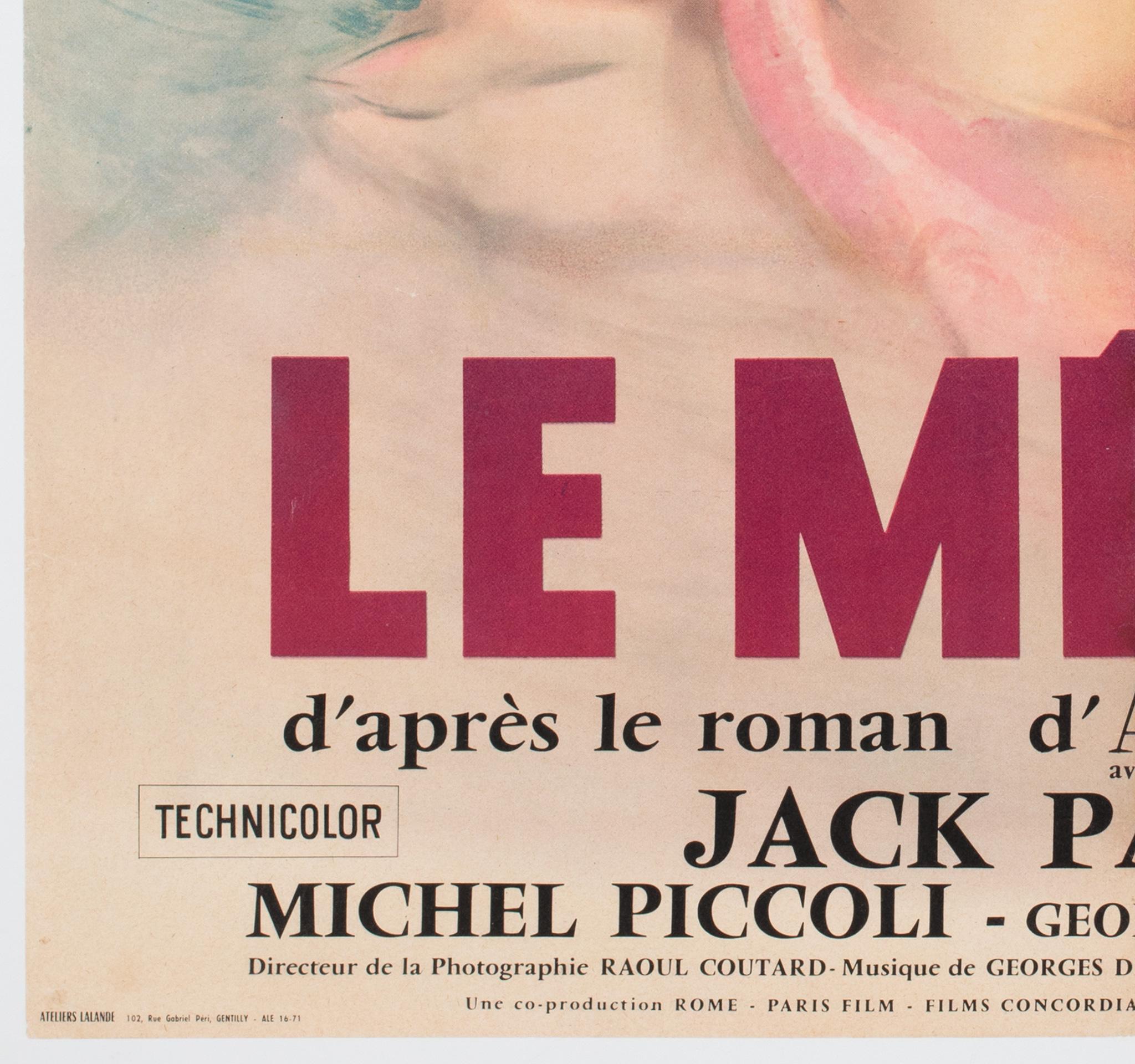 Le Mepris 1963 French Moyenne Film Poster, Georges Allard For Sale 2