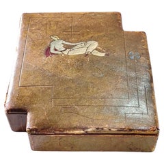Antique Le Mie Donne Gio Ponti Futurist Leather Box
