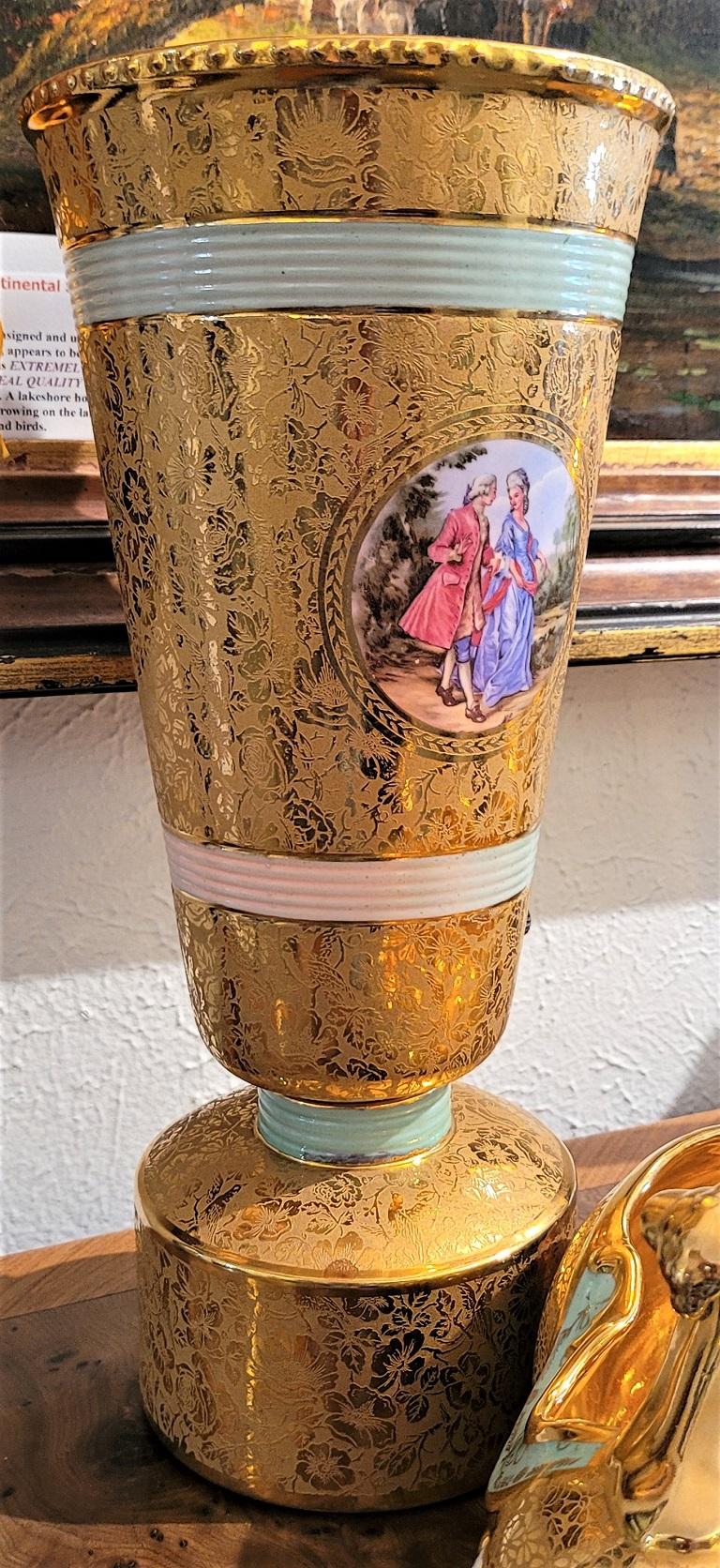 7teiliges Set aus 24 Karat Gold Porzellan von Mieux (20. Jahrhundert) im Angebot