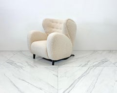Le Minotaure Armchair, Pierre Augustin Rose in Pierre Frey Teddy Mohair