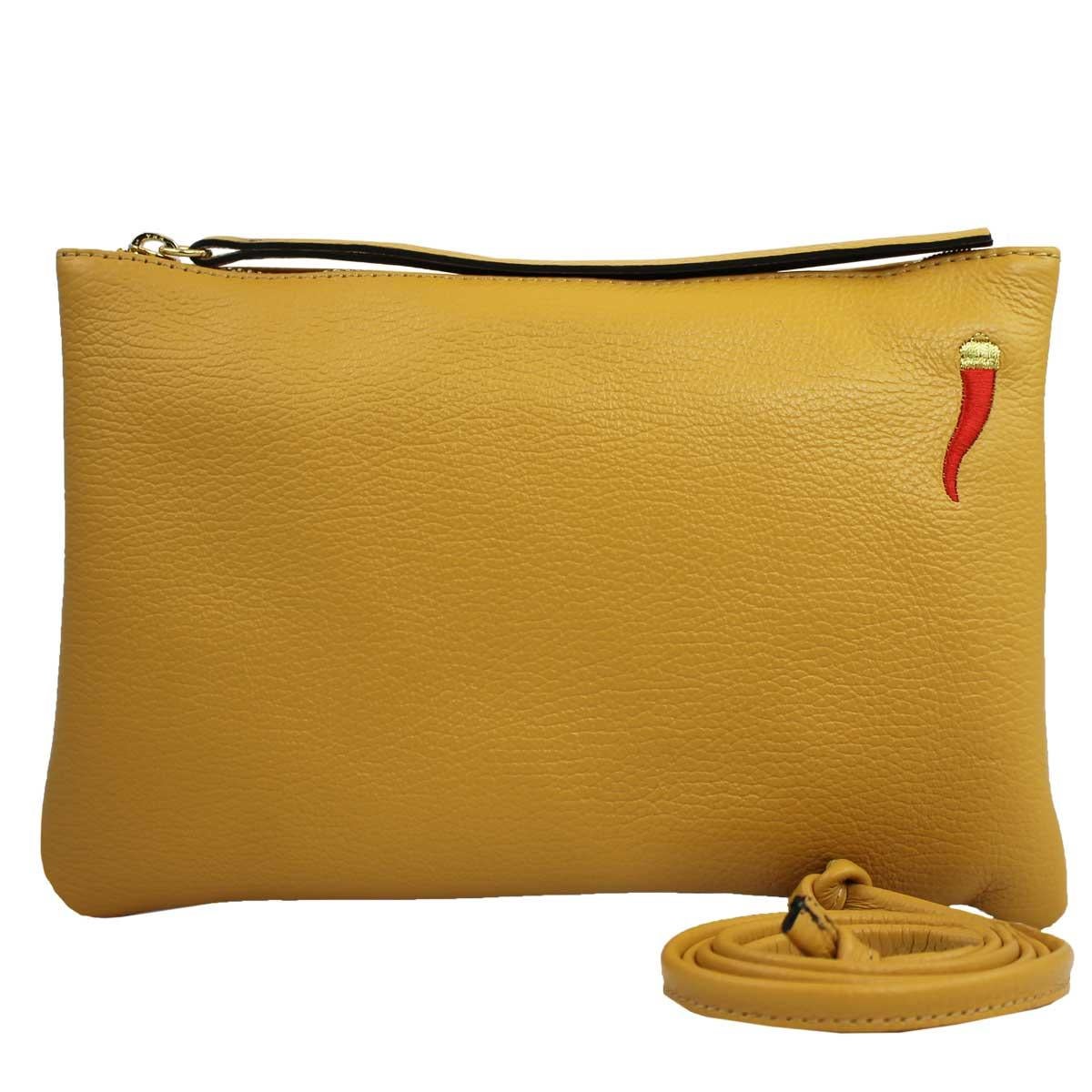 Le Moki Ecru Leather Shoulder Handle Bag In New Condition In Capri, IT