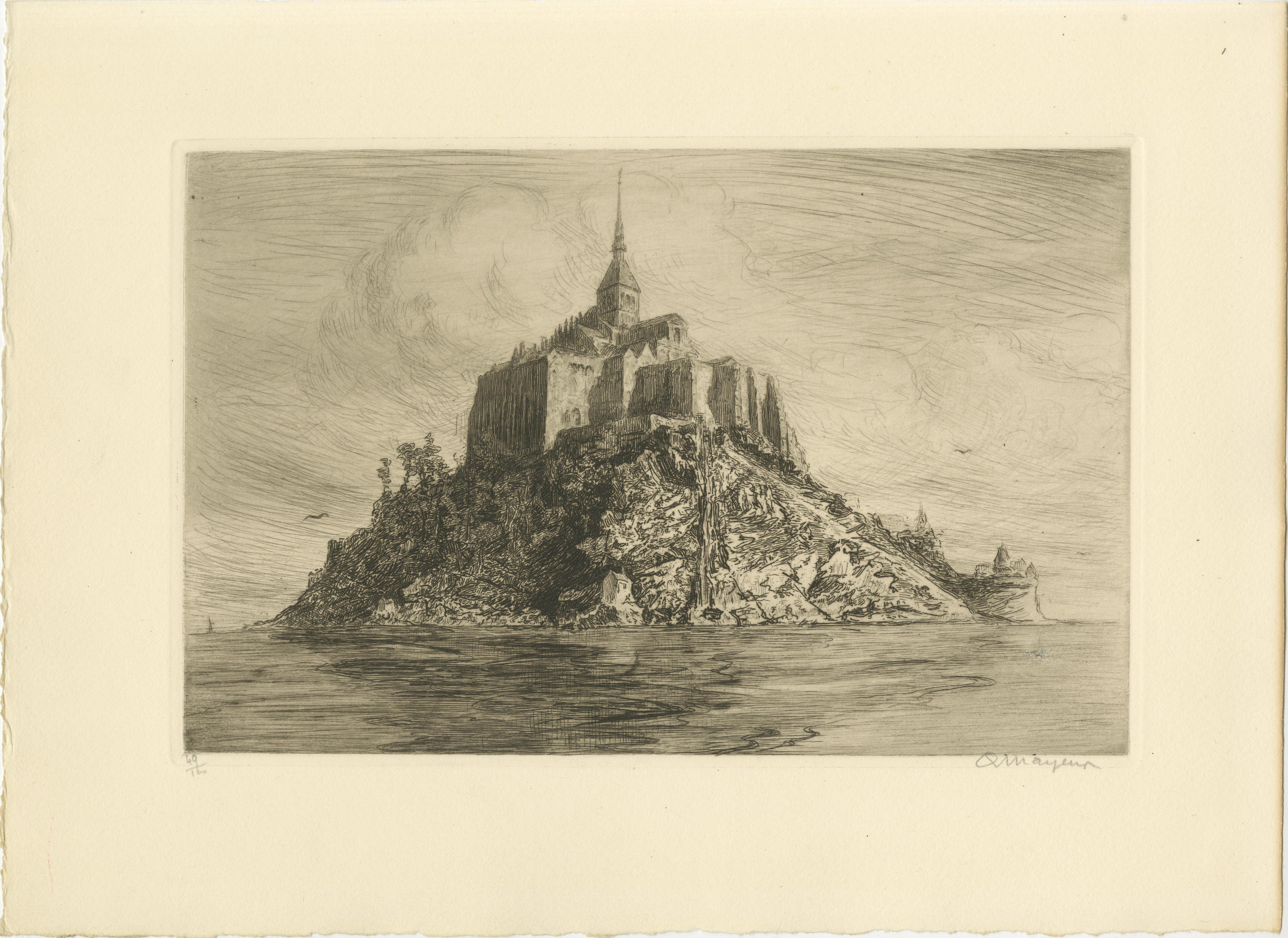 Le Mont Saint-Michel Acqueforti originali di Arthur Mayeur, Edizione limitata 1926

Questo raro portfolio in edizione limitata del 1926 di Arthur Michele, intitolato Le Mont Saint-Michel et ses abords (