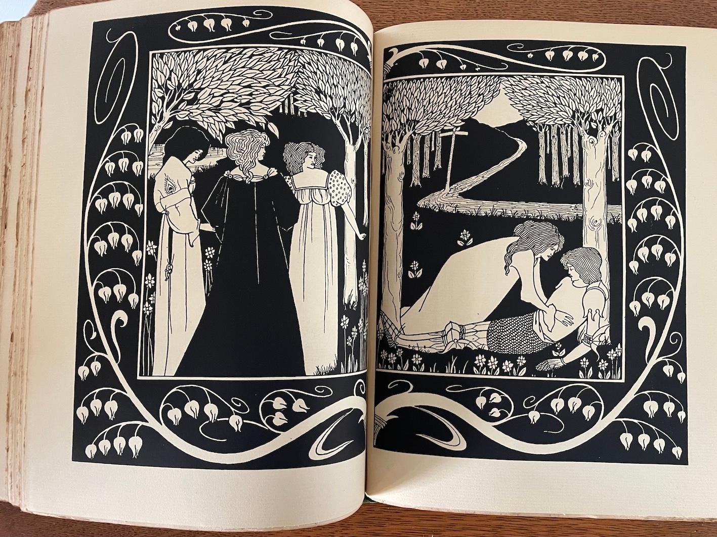 Arts and Crafts Le Morte D'Arthur par Thomas Mallory illustré par Aubrey Beardsley en vente