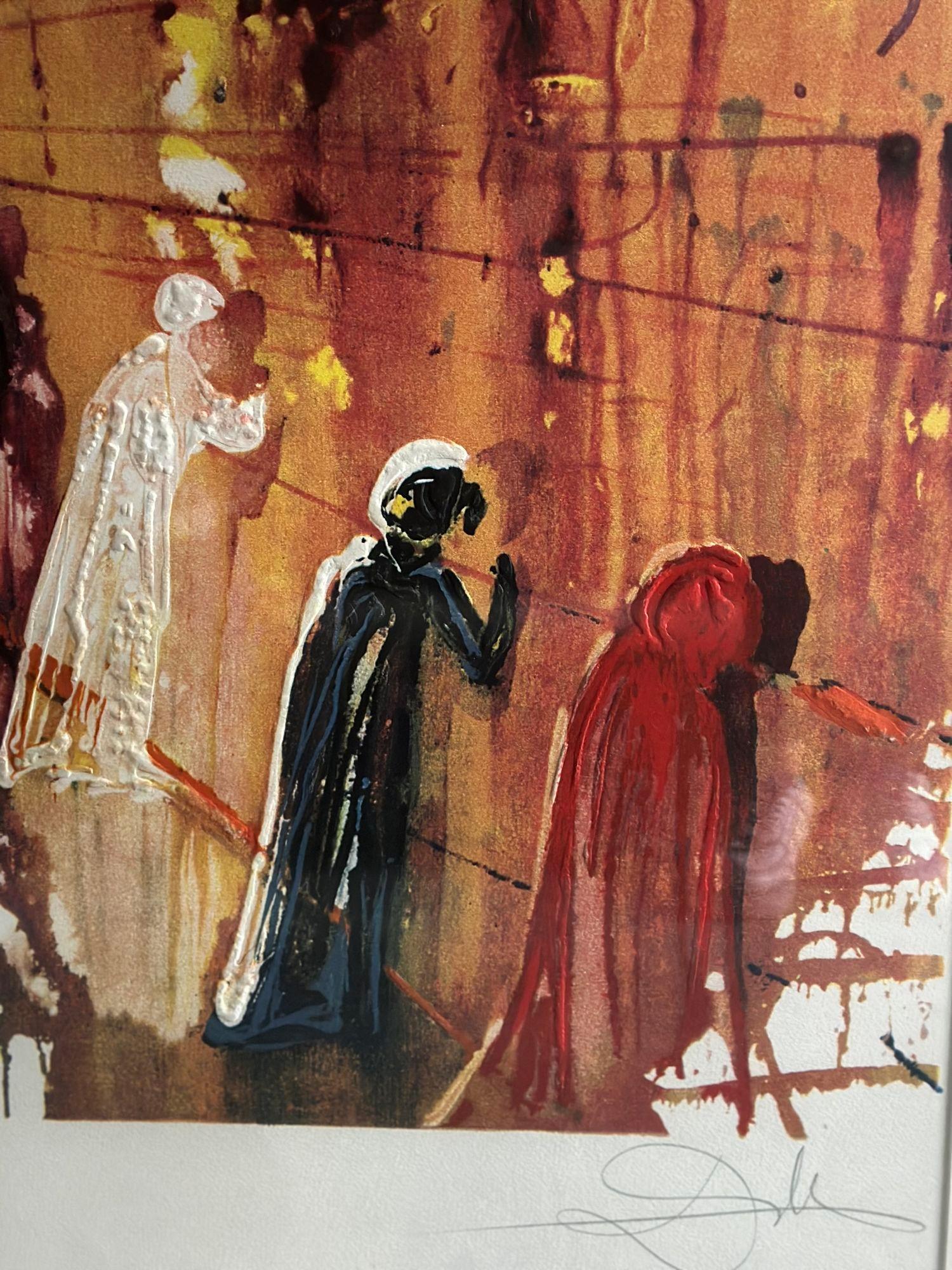Lithographie „Le Mur des Lamentations“ von Salvador (Ende des 20. Jahrhunderts) im Angebot
