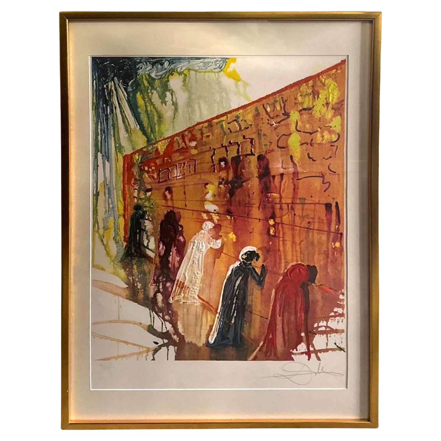 "Le Mur Des Lamentations" Lithograph by Salvador For Sale