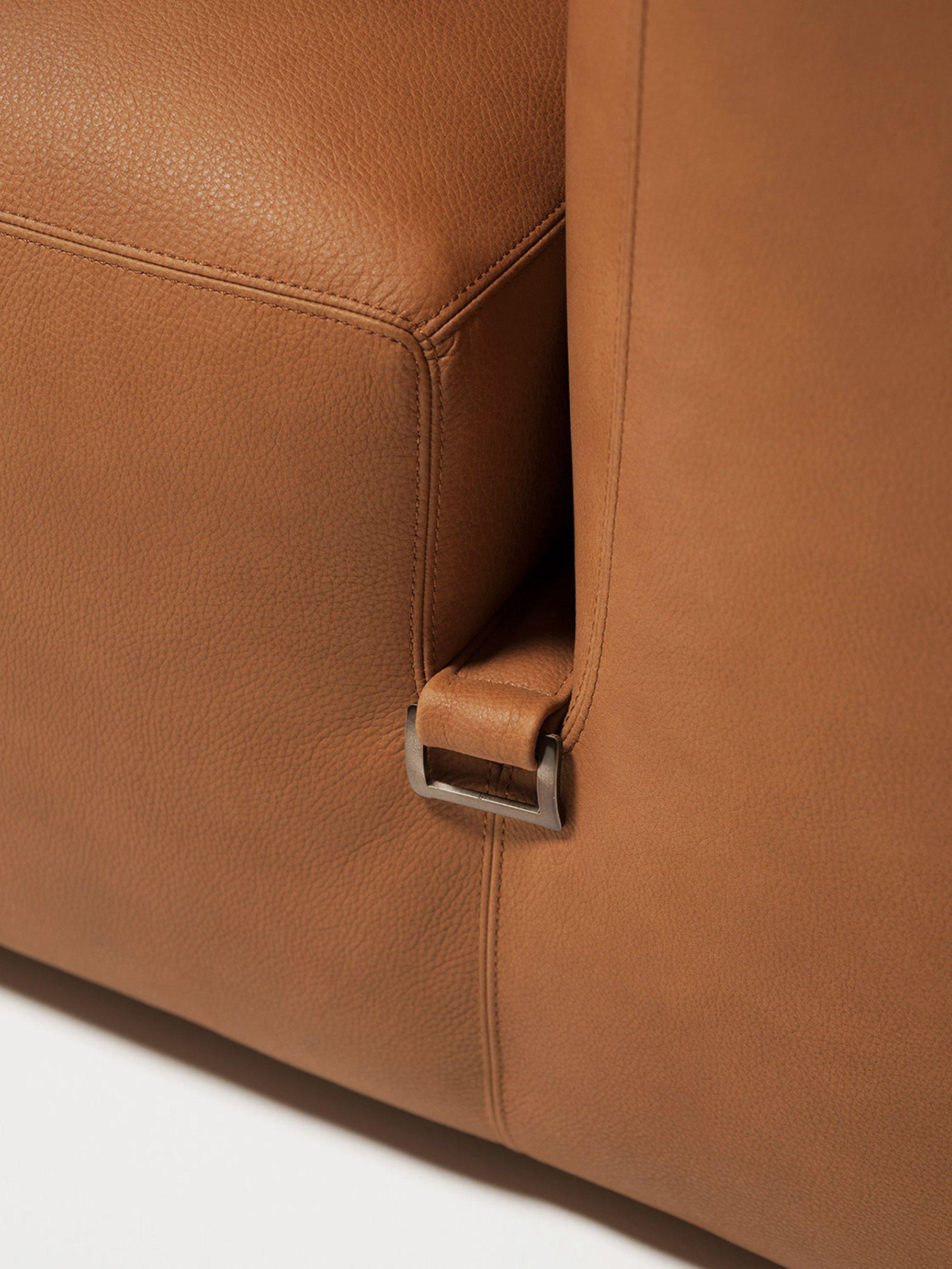Periodo contemporaneo Le Mura – Armchair in leather by Mario Bellini for Tacchini in vendita