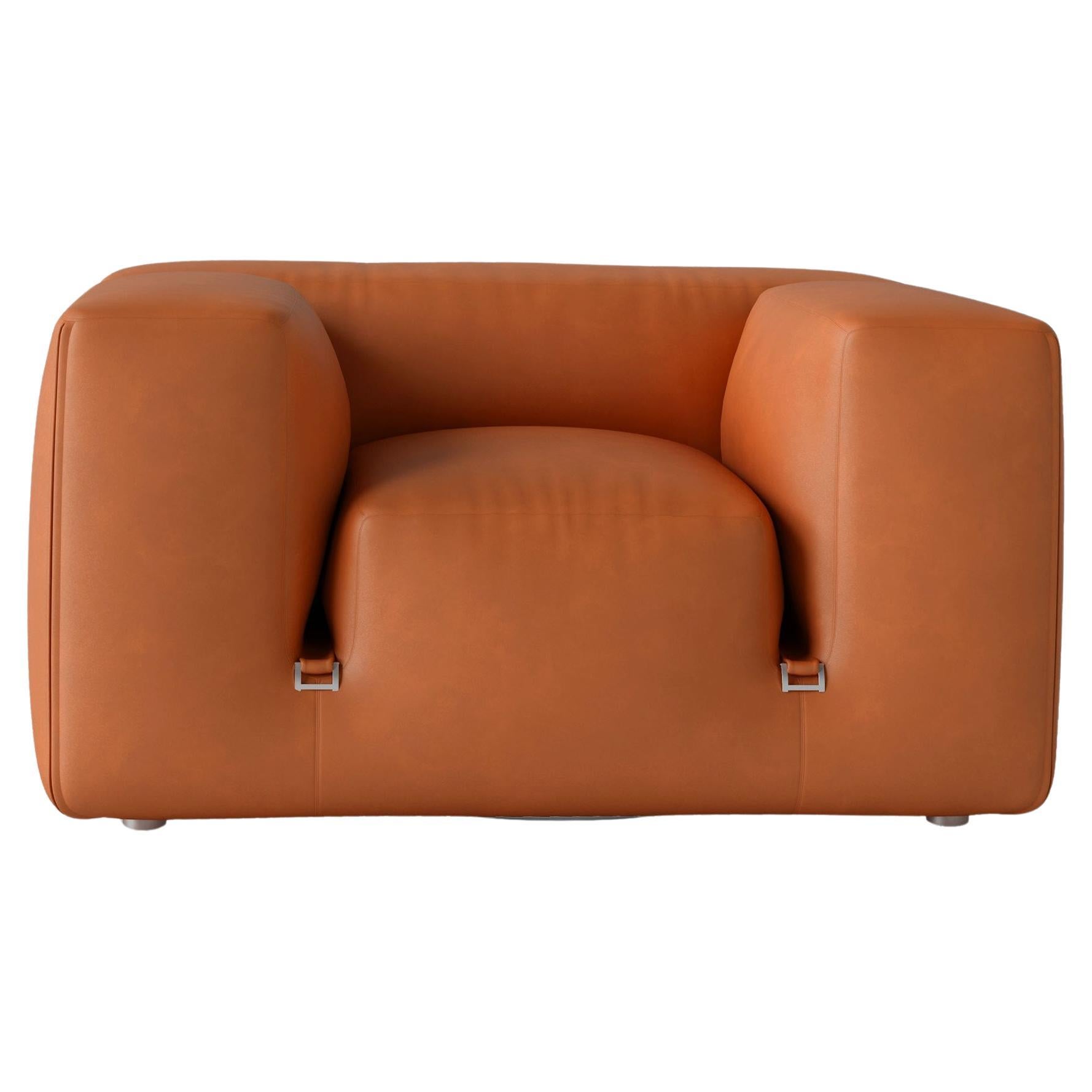 Le Mura – Armchair in leather by Mario Bellini for Tacchini in vendita