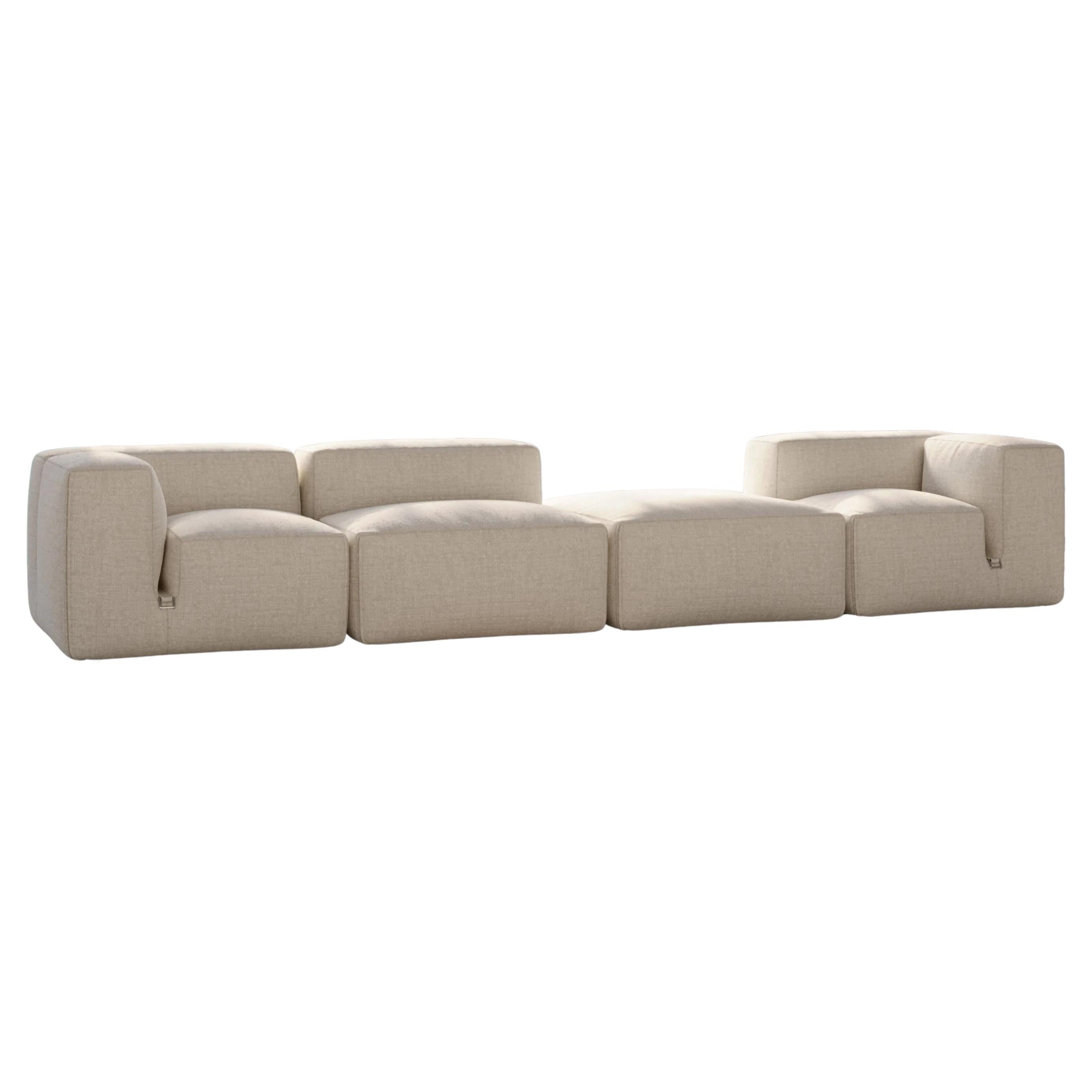 Le Mura Modular Sofa in Stoff von Mario Bellini - Tacchini B 384 cm (151.18 in) im Angebot