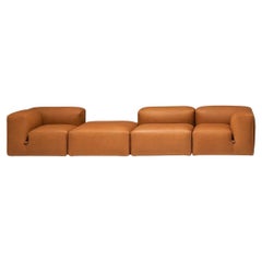 Le Mura - Sofa aus Leder von Mario Bellini für Tacchini B 384 cm (151.18 in)
