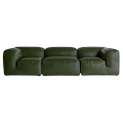 Le Mura - Sofa in leather by Mario Bellini for Tacchini W 288 cm (113.3 in)