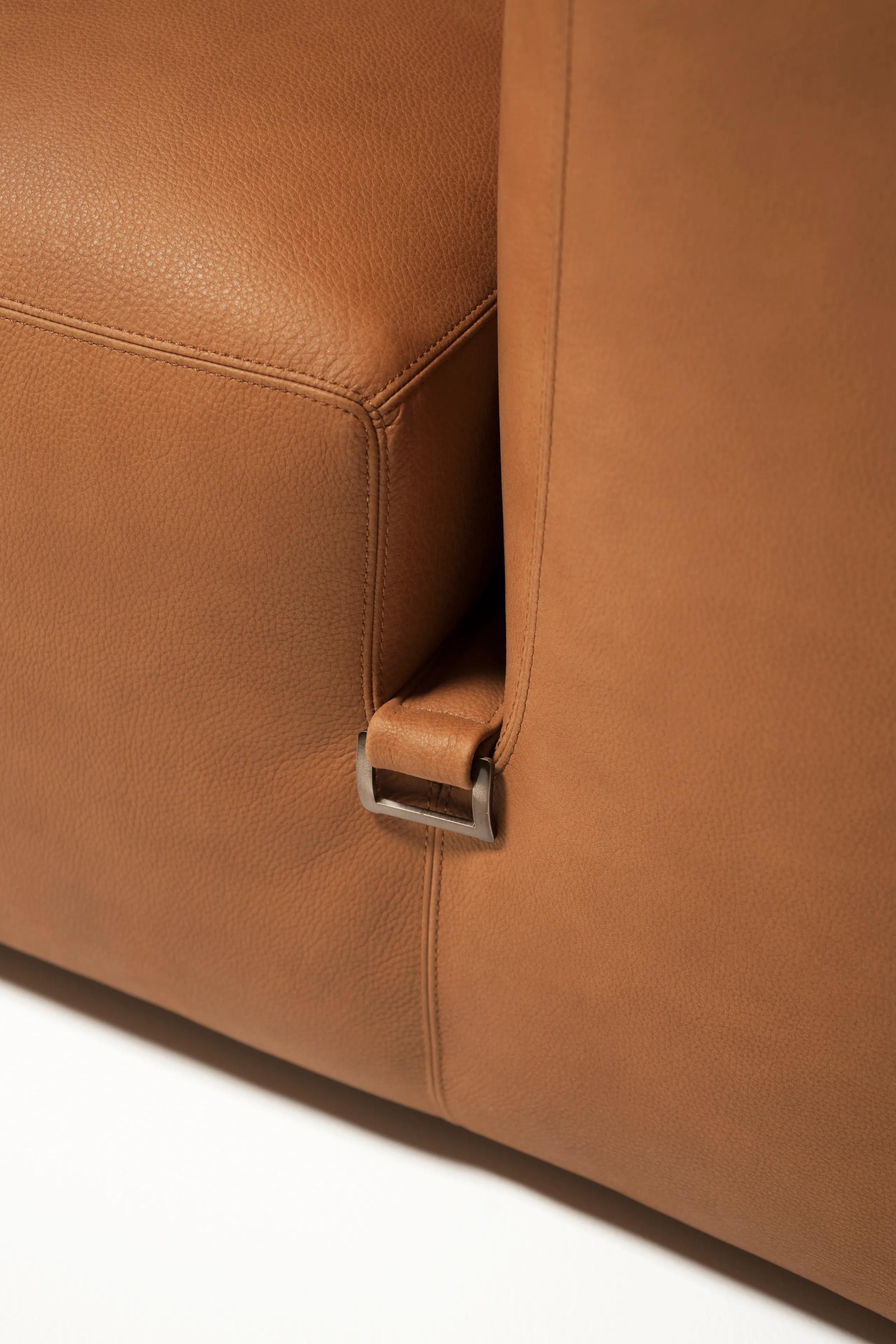 Le Mura - Sofa aus Leder von Mario Bellini für Tacchini B 288 cm (113.38 in) im Angebot 1