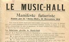 Le Music-Hall - Manifeste Futuriste, Italy 1913