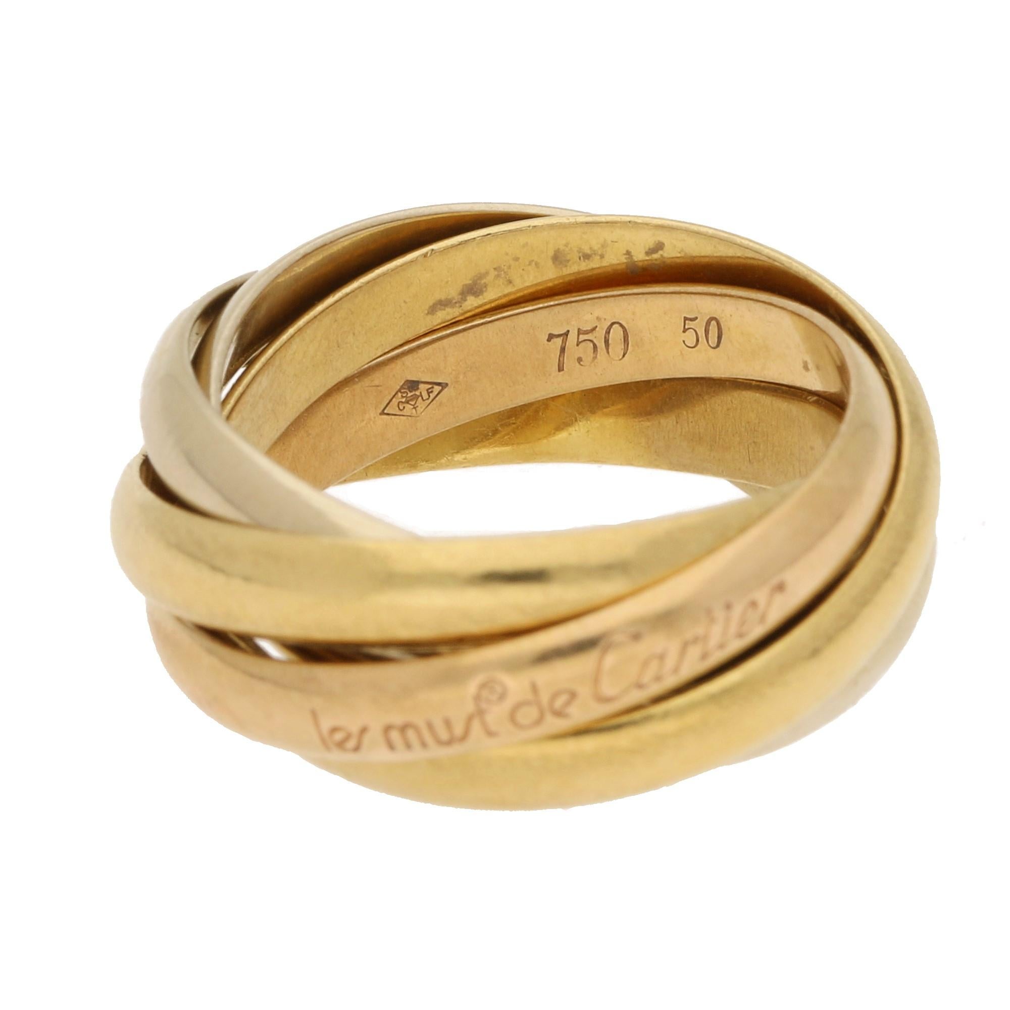 cartier 5 band trinity ring