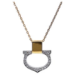 Le Must de Cartier Diamond 18 Karat Gold "C" Pendant