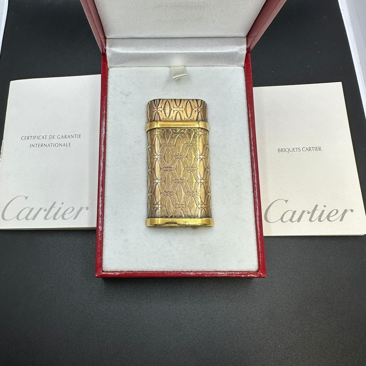 Women's or Men's Le Must de Cartier Logo 18k Gold Plated Retro Logo Lighter
