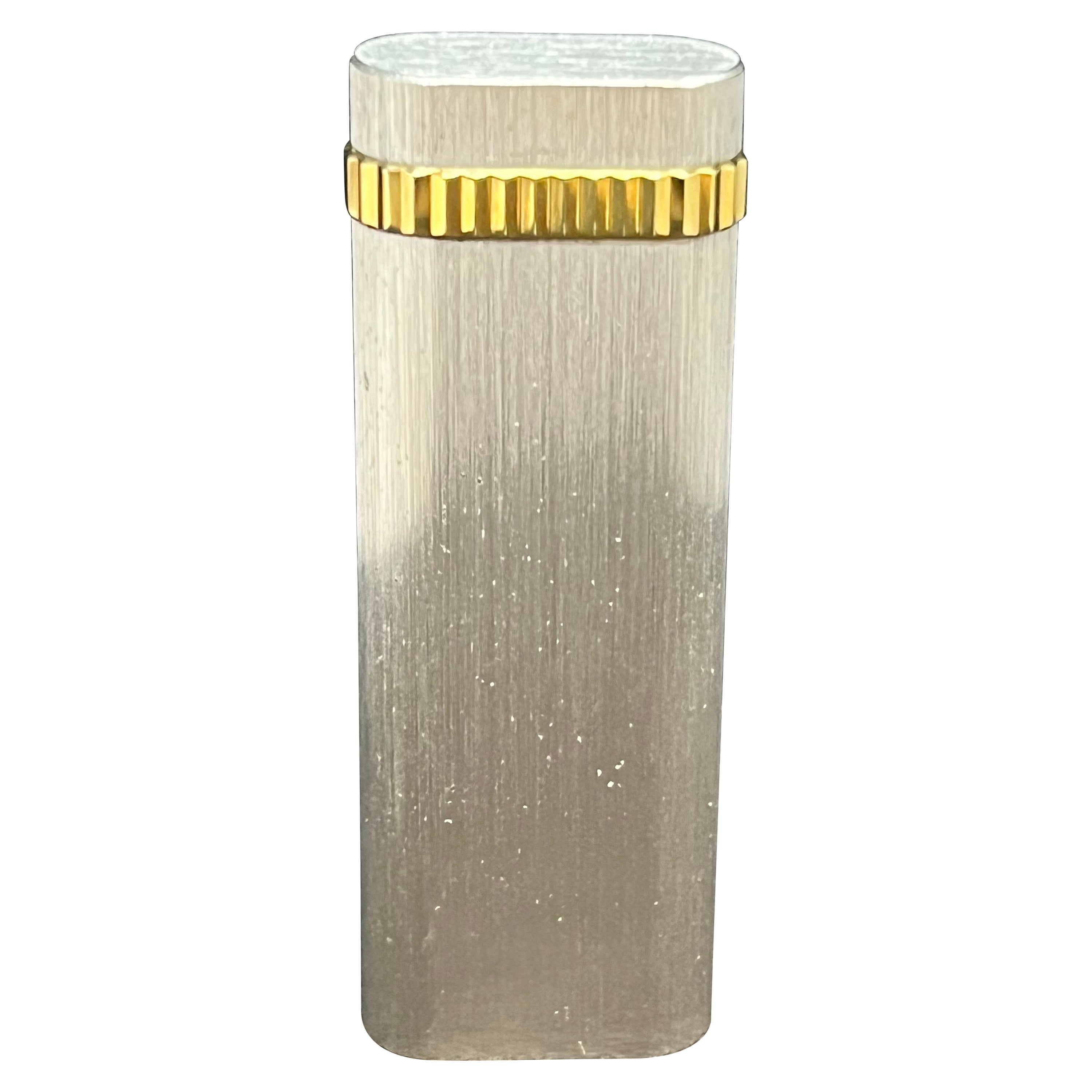 ��“Le Must De Cartier Paris” Platinum mate finish & 18k gold plated lighter
