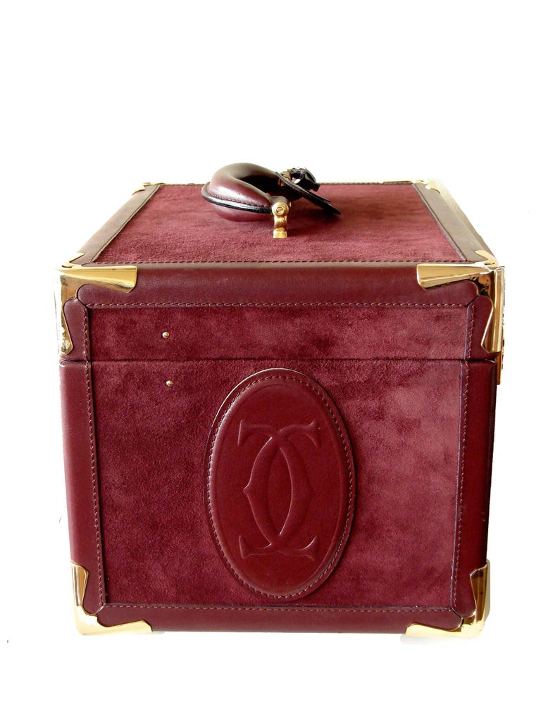 Le Must De Cartier Train Case Travel Bag with Dust Bag + Box Vintage