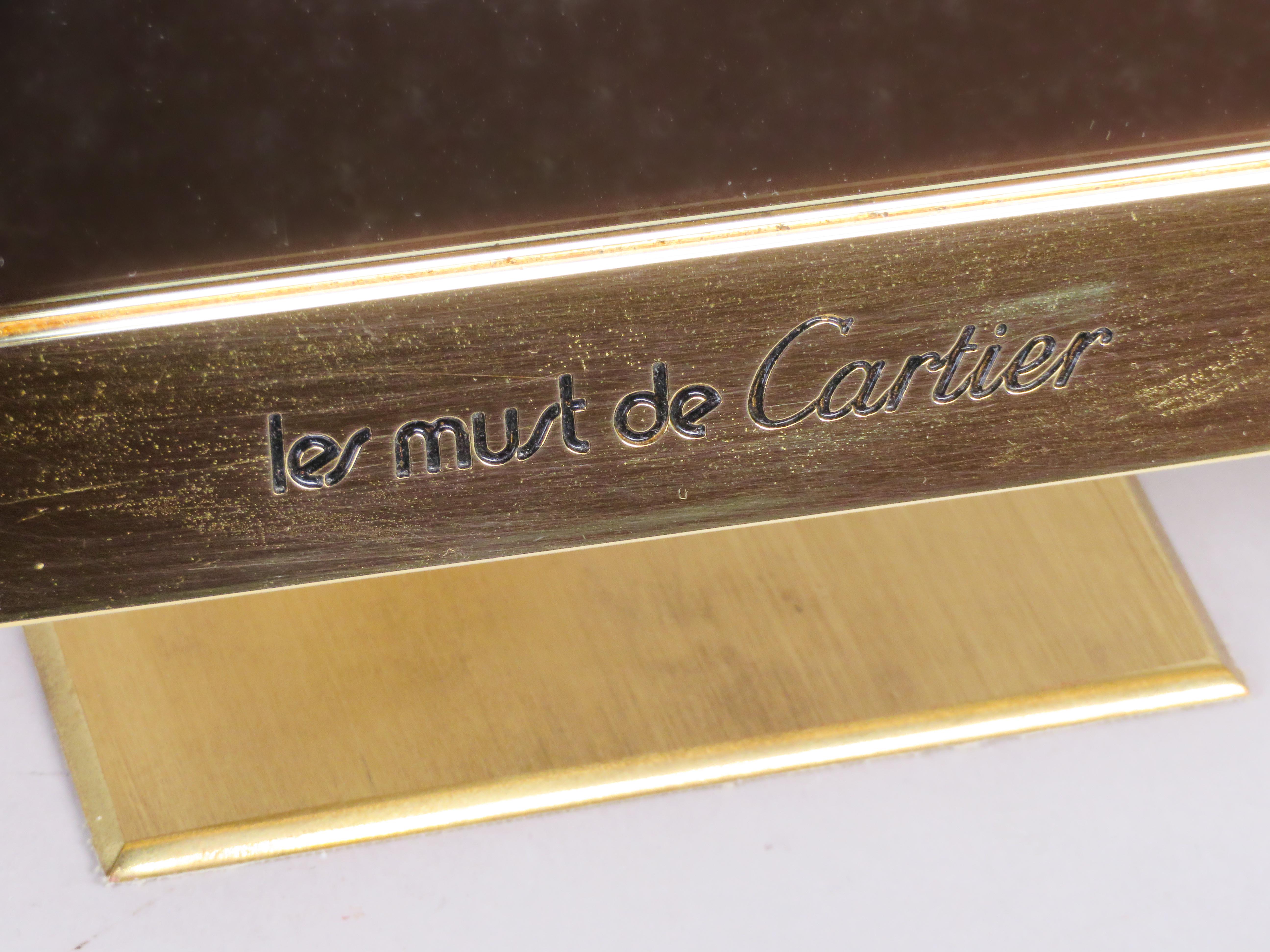 Metallo Le must de Cartier specchio di vanità Cartier Classic Tank Asse Pivotale in vendita