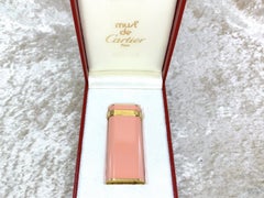 Le Must de Cartier, Very Rare, Candy Pink Lacquer & Gold Lighter