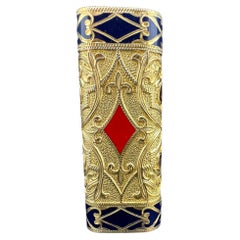 Le Must de Cartier Very Rare Royking Lighter, 18k Gold Plated