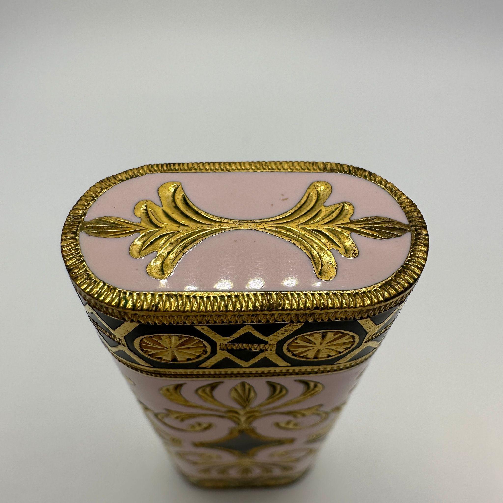 Seltener Royking-Leuchter von Le Must de Cartier, 18 Karat vergoldet und Emaille-Intarsien 1