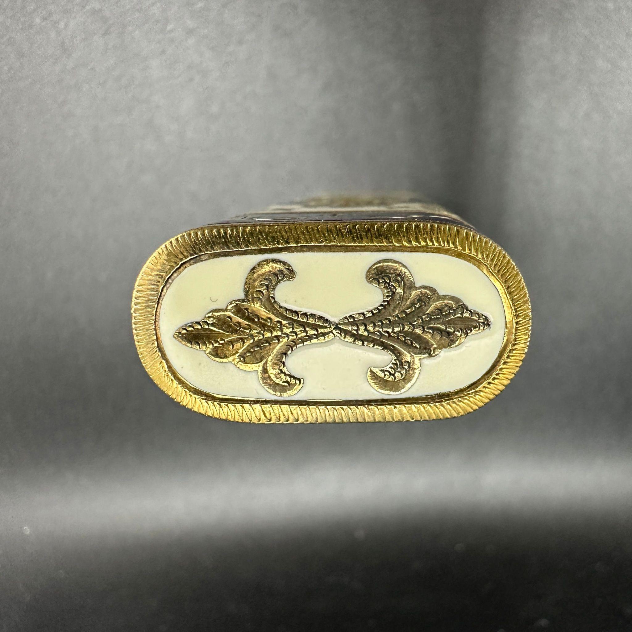 Le Must de Cartier Very Rare Royking Lighter, 18k Gold Plating & Enamel Inlay  1