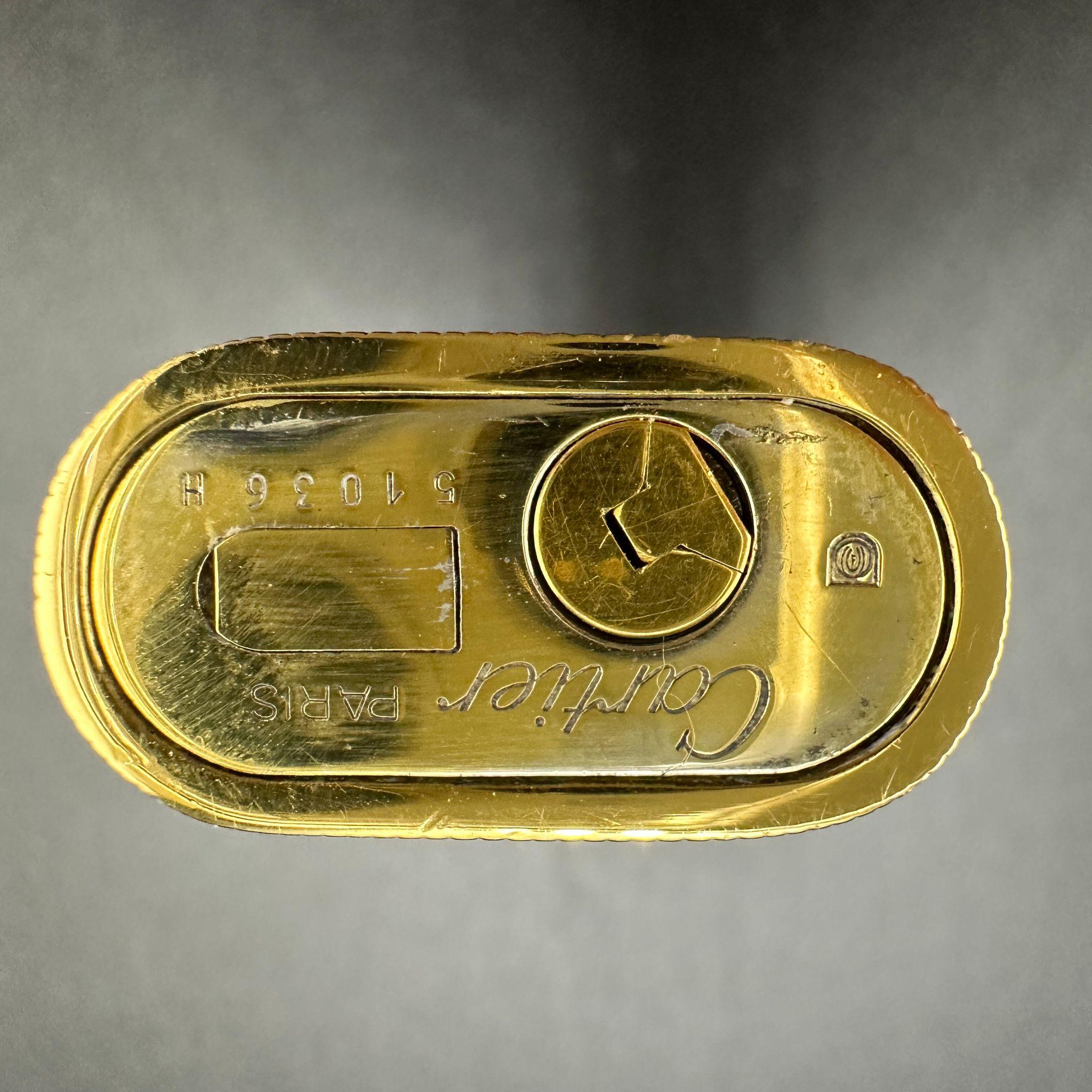 Le Must de Cartier Very Rare Royking Lighter, 18k Gold Plating & Enamel Inlay  2