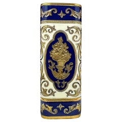 Le Must de Cartier Very Rare Royking Lighter, 18k Gold Plating & Enamel Inlay