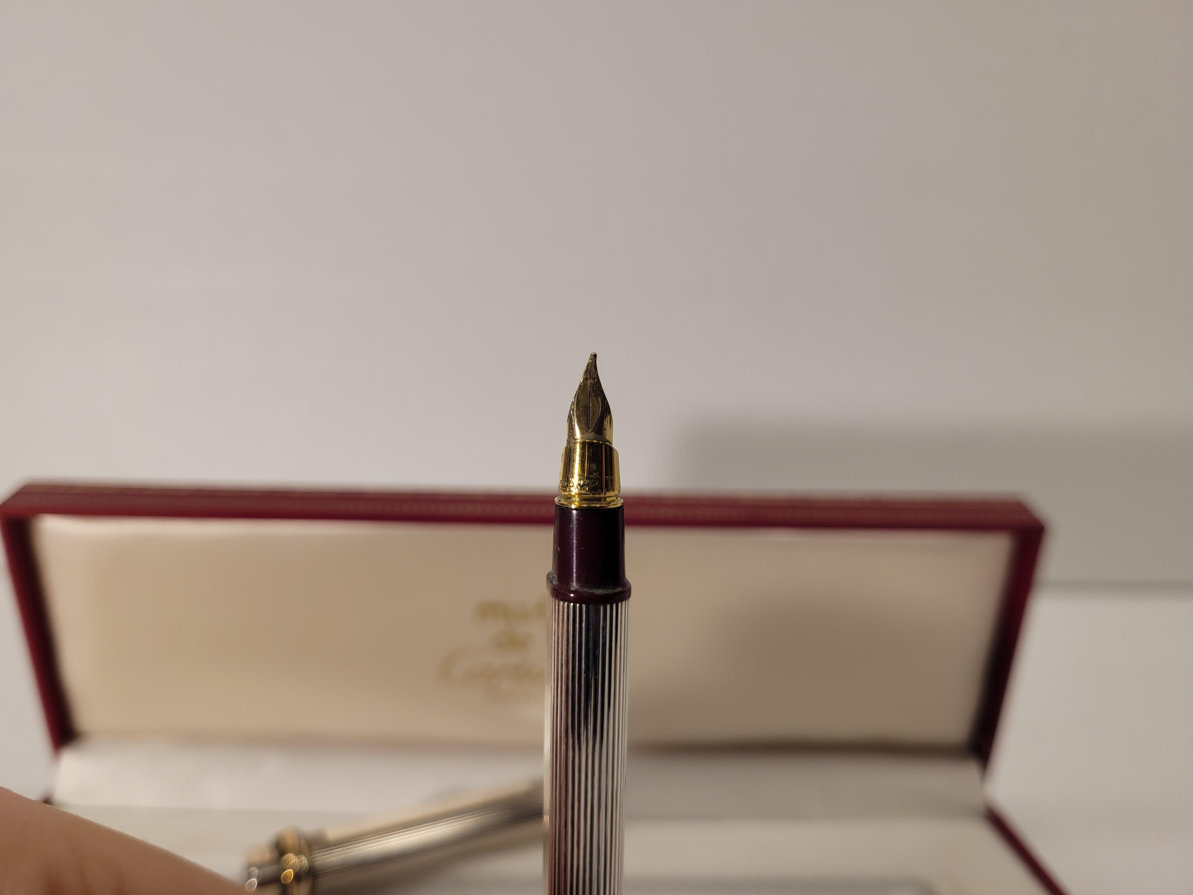 Le Must Vendome Trinity fountain Silver pen, Cartier, 90’s – France For Sale 8