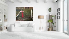 Red Lady Luck by Le Nhu Ha, Large Contemporary Figurative Oil Painting