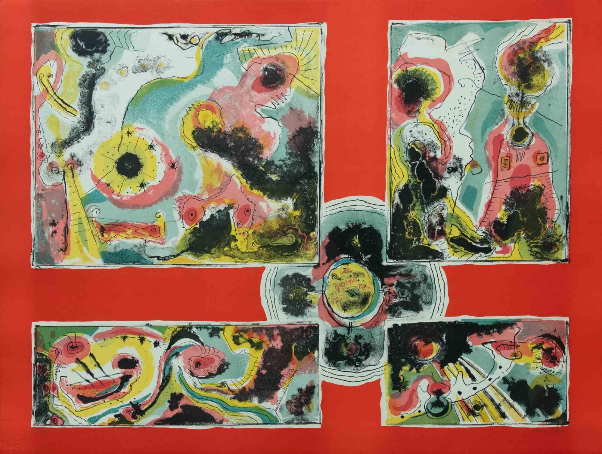 Red Abstract is a contemporary artwork realized by Le Pond in 1970s.

Mixed colored lithograph.

Hand signed on the lower margin.

Numbered on the lower margin.

Edition of 100. 

