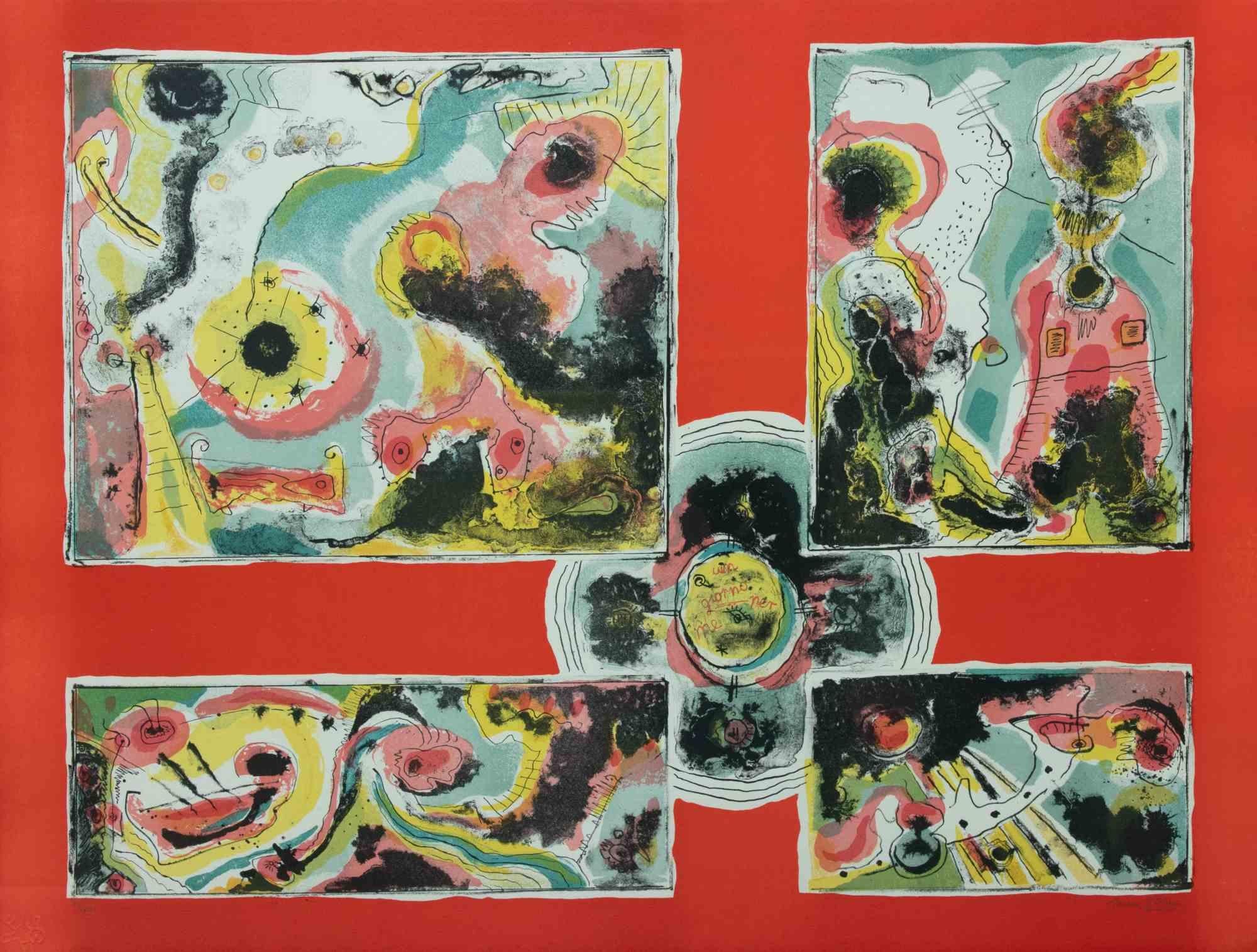 Red Abstract is a contemporary artwork realized by Le Pond in 1970s.

Mixed colored lithograph.

Hand signed on the lower margin.

Numbered on the lower margin.

Edition of 100

