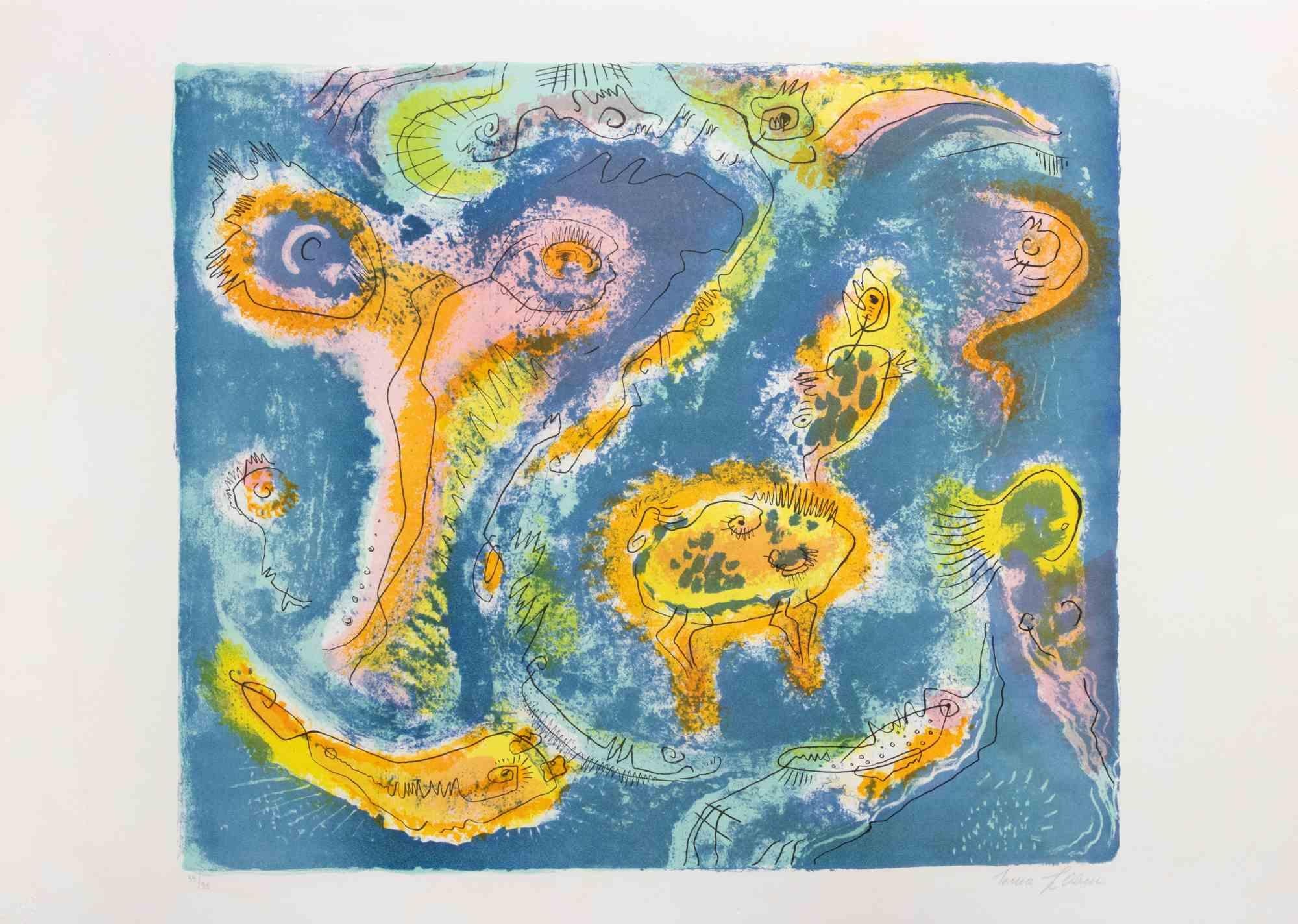 The Pond is a contemporary artwork realized by Le Pond in 1970s.

Mixed colored lithograph.

Hand signed on the lower margin.

Numbered on the lower margin.

Edition of 39/95.