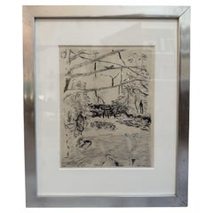 Original-Radierung „Le Parc Monceau“ von Pierre Bonnard, 1899