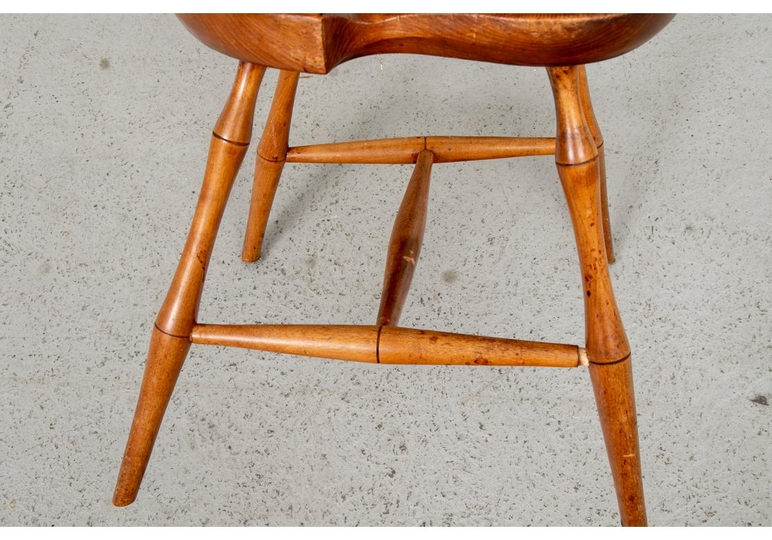 L.E. Partridge Benchmade Signed Set Of 6 Bow Back Windsor Chairs (Chaises Windsor à dossier arrondi) en vente 5